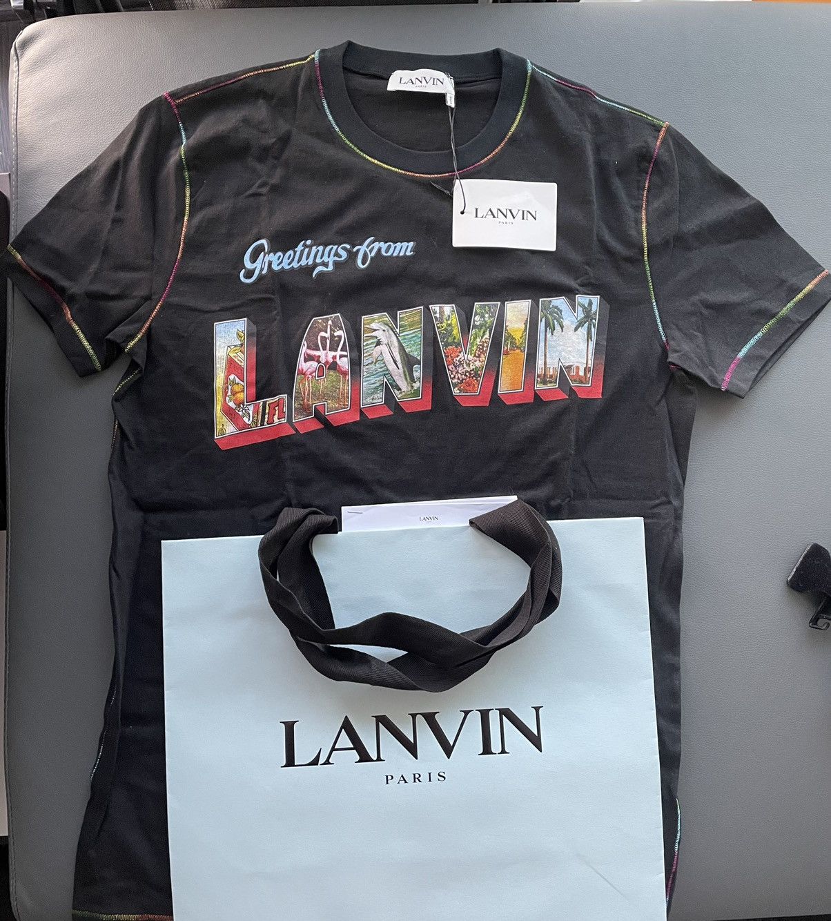 Lanvin Super Runway Logo Tee T-shirt Limited Edition Brand New Size US L / EU 52-54 / 3 - 9 Thumbnail