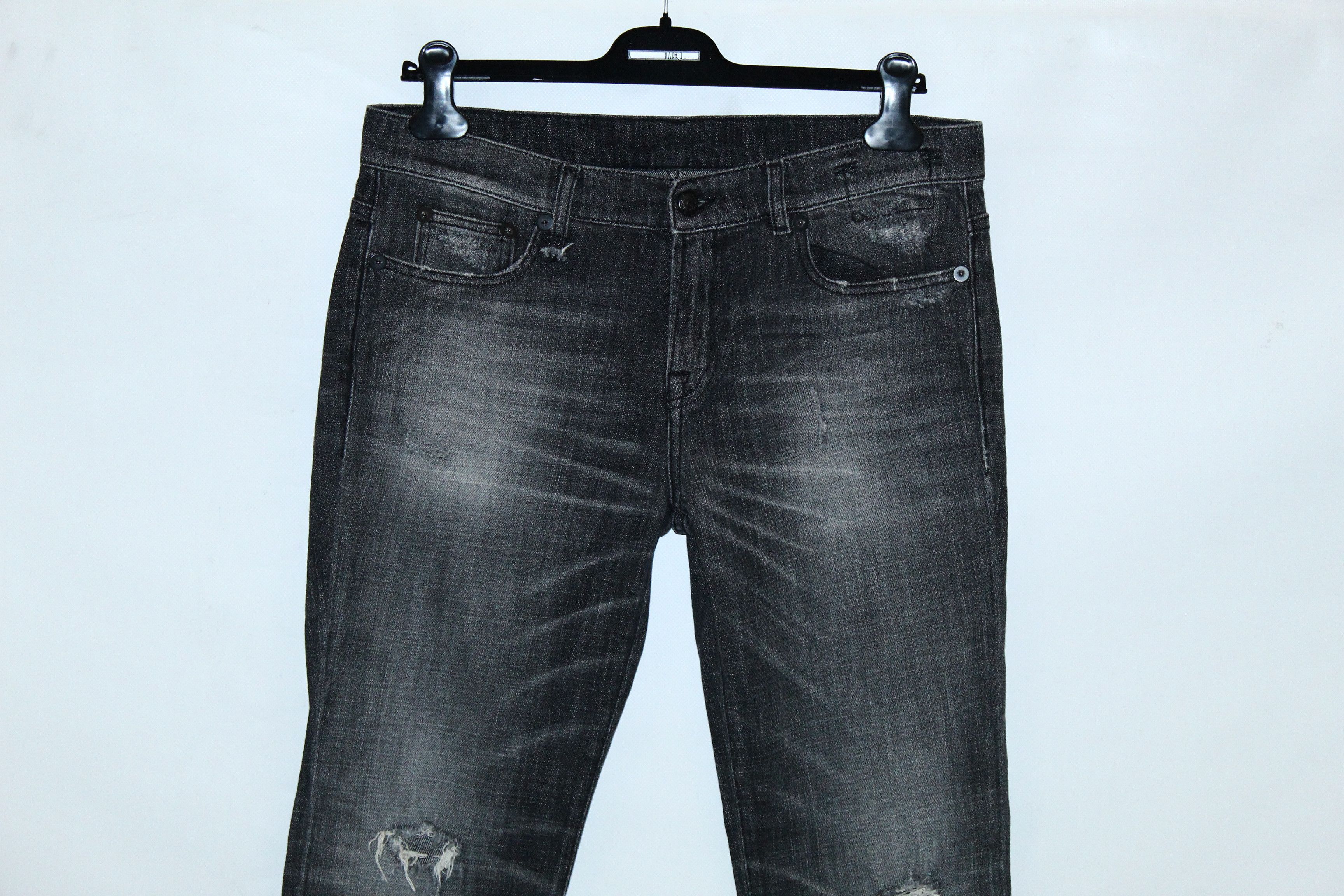 R13 R13 Relaxed Skinny Destroyer Light Wash Fading Denim Jeans Size US 30 / EU 46 - 5 Thumbnail