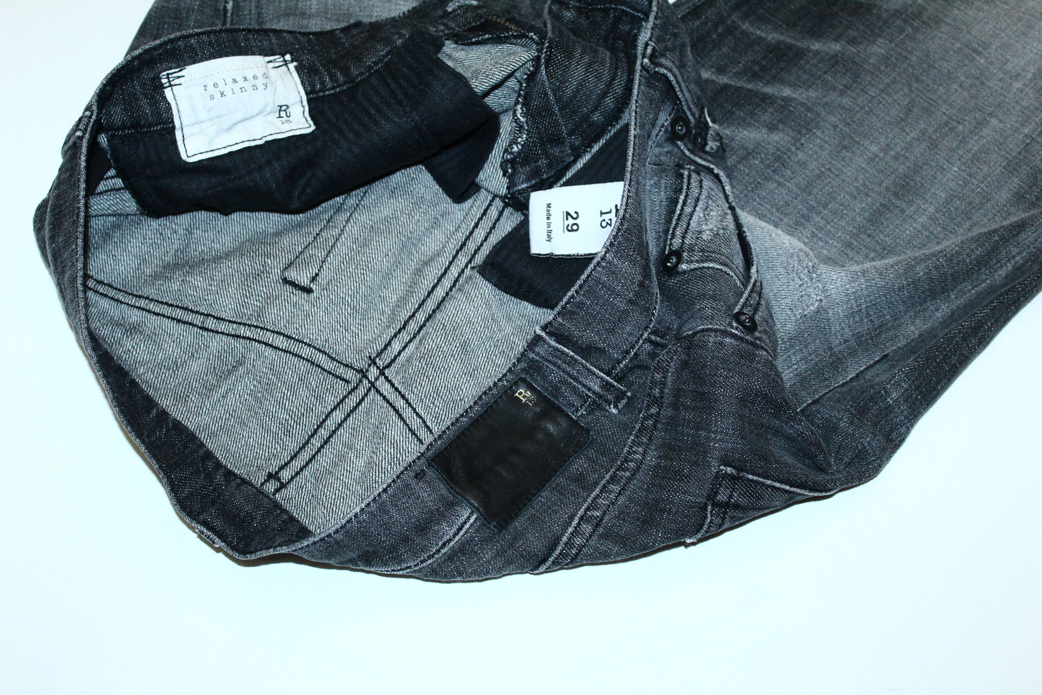 R13 R13 Relaxed Skinny Destroyer Light Wash Fading Denim Jeans Size US 30 / EU 46 - 7 Thumbnail