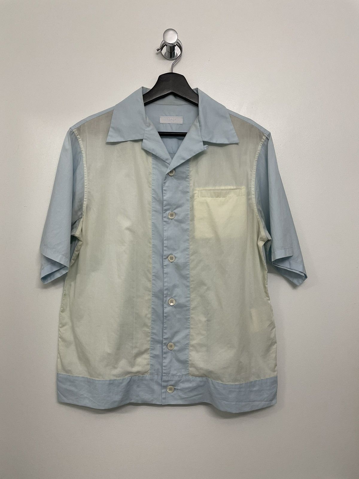 Prada Camp Collar Bowling Shirt in Blue