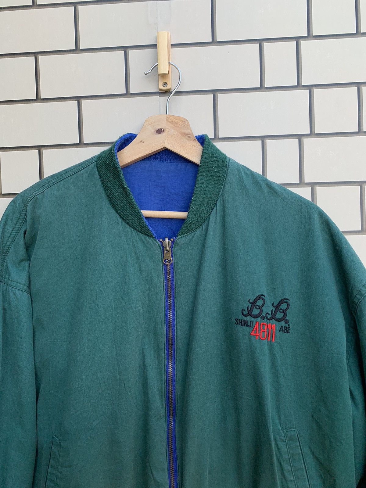 Japanese Brand × Vintage Vintage Japanese Brand Betty’s Blue Reversible Bomber Jacket Size US L / EU 52-54 / 3 - 10 Thumbnail