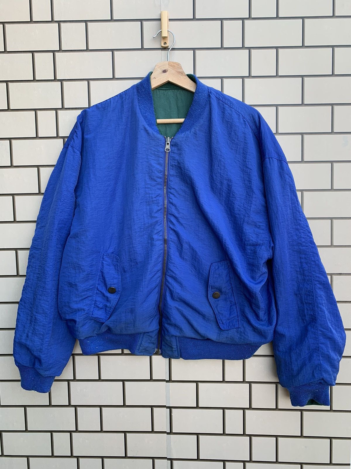 Japanese Brand × Vintage Vintage Japanese Brand Betty’s Blue Reversible Bomber Jacket Size US L / EU 52-54 / 3 - 3 Thumbnail