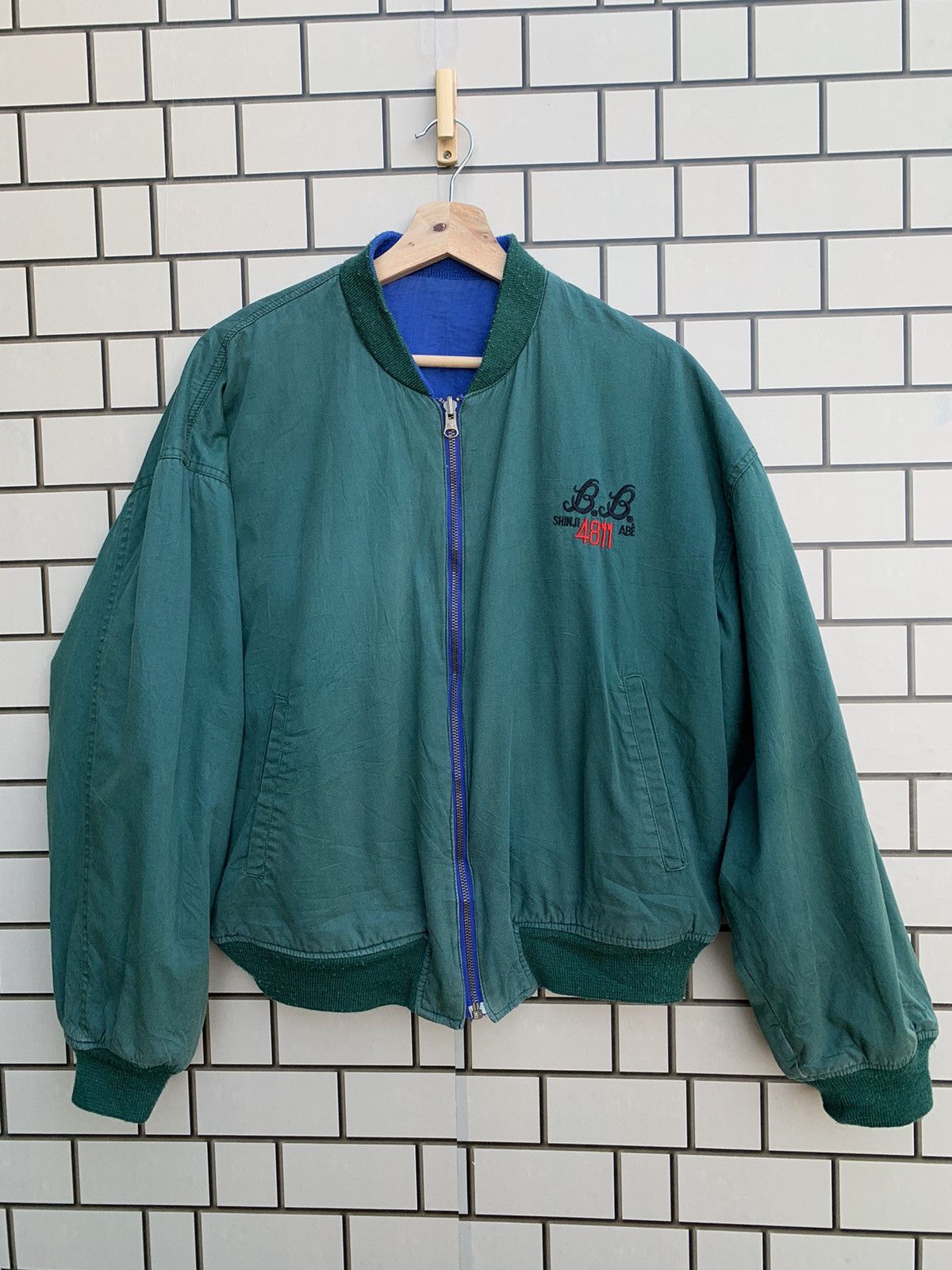 Japanese Brand × Vintage Vintage Japanese Brand Betty’s Blue Reversible Bomber Jacket Size US L / EU 52-54 / 3 - 9 Thumbnail