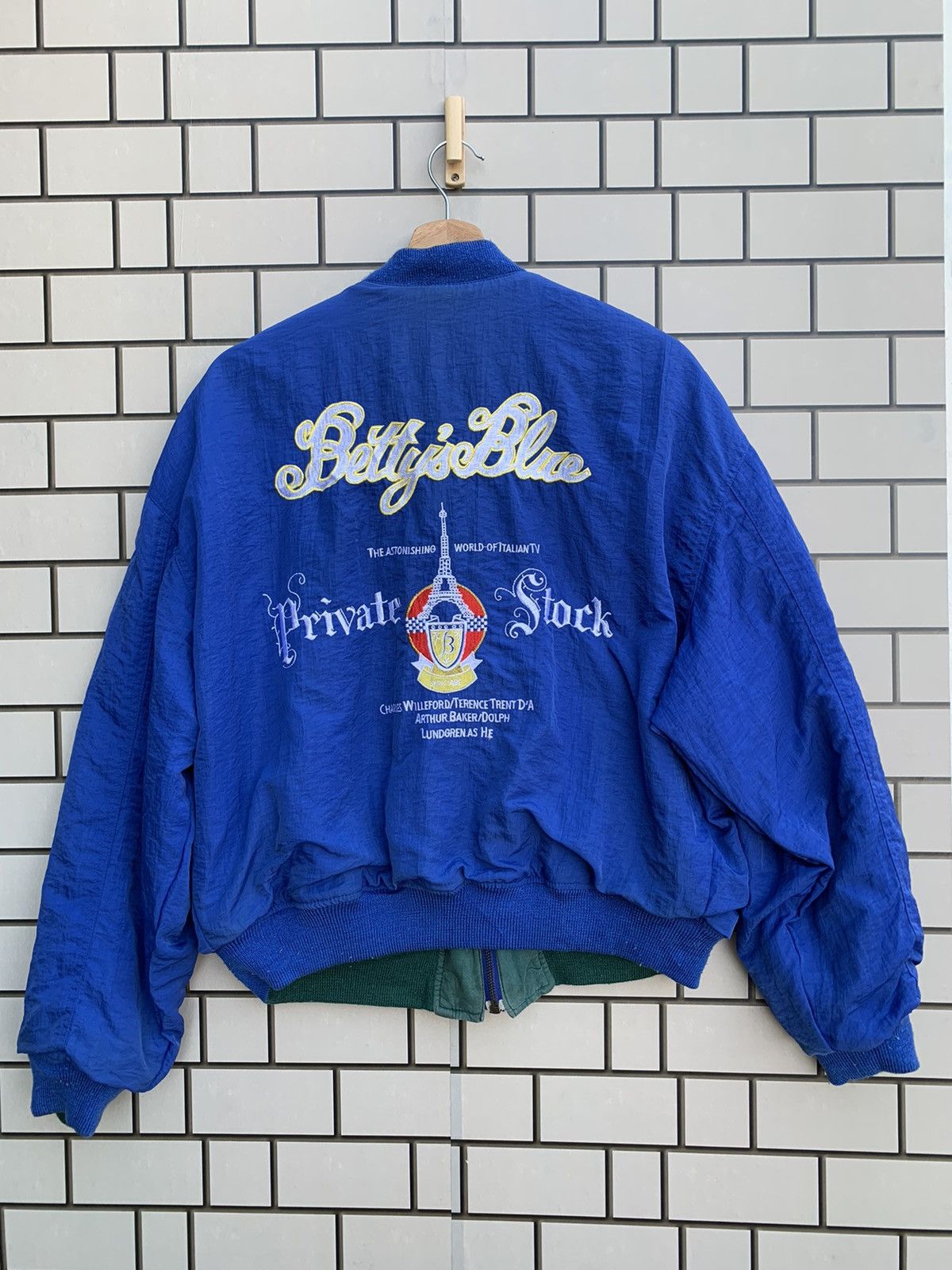 Japanese Brand × Vintage Vintage Japanese Brand Betty’s Blue Reversible Bomber Jacket Size US L / EU 52-54 / 3 - 2 Thumbnail