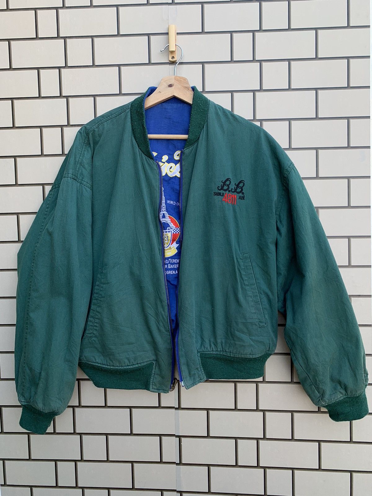 Japanese Brand × Vintage Vintage Japanese Brand Betty’s Blue Reversible Bomber Jacket Size US L / EU 52-54 / 3 - 7 Thumbnail