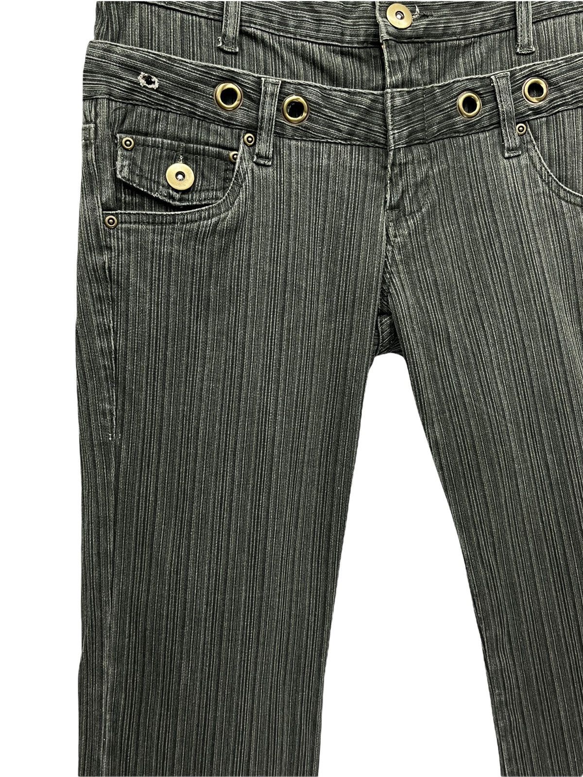 Jungles DOPE FLARE🔥JUNGLE STORM Double Waist Stripe Stretch Denim Size US 31 - 5 Thumbnail