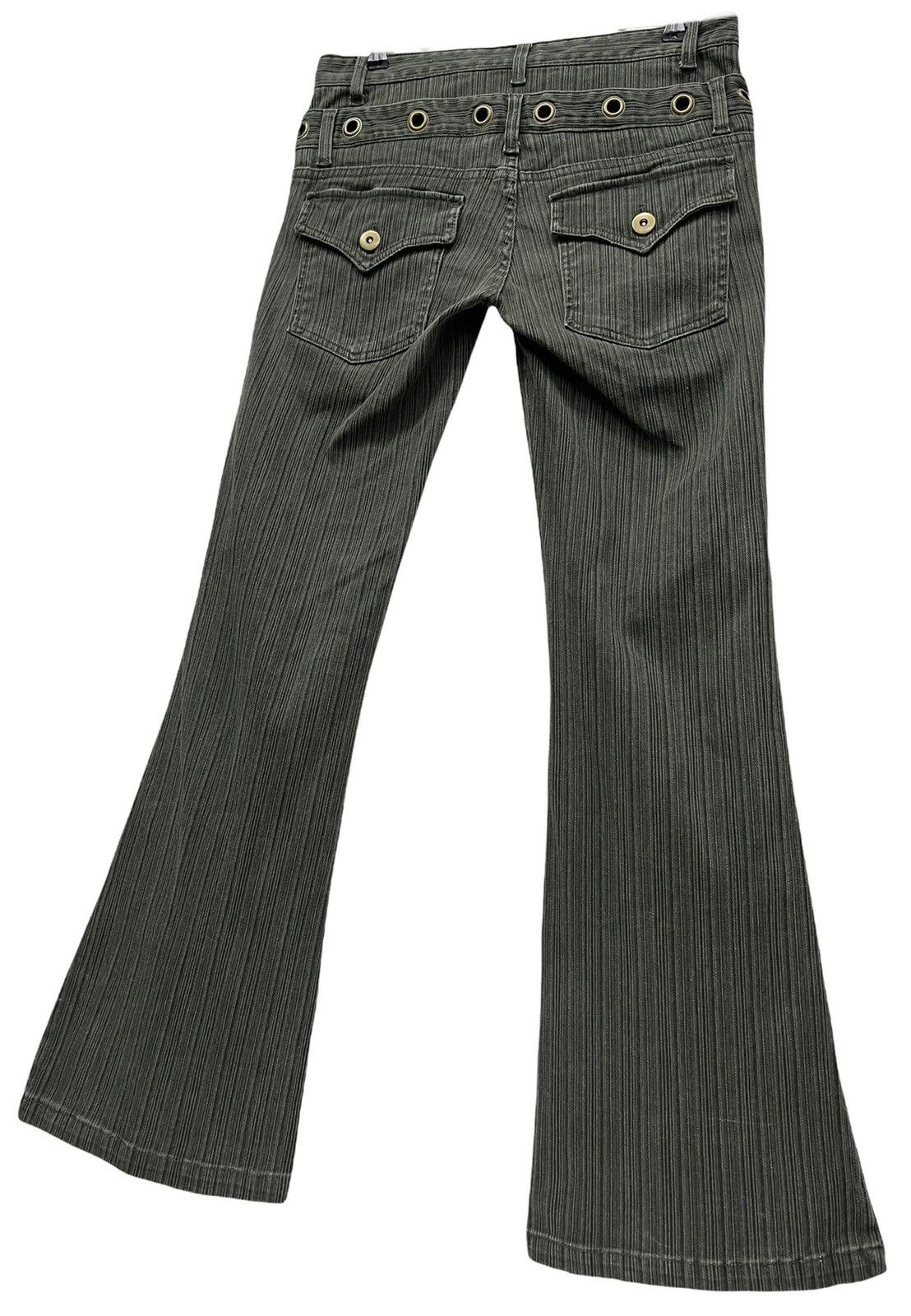 Jungles DOPE FLARE🔥JUNGLE STORM Double Waist Stripe Stretch Denim Size US 31 - 7 Thumbnail
