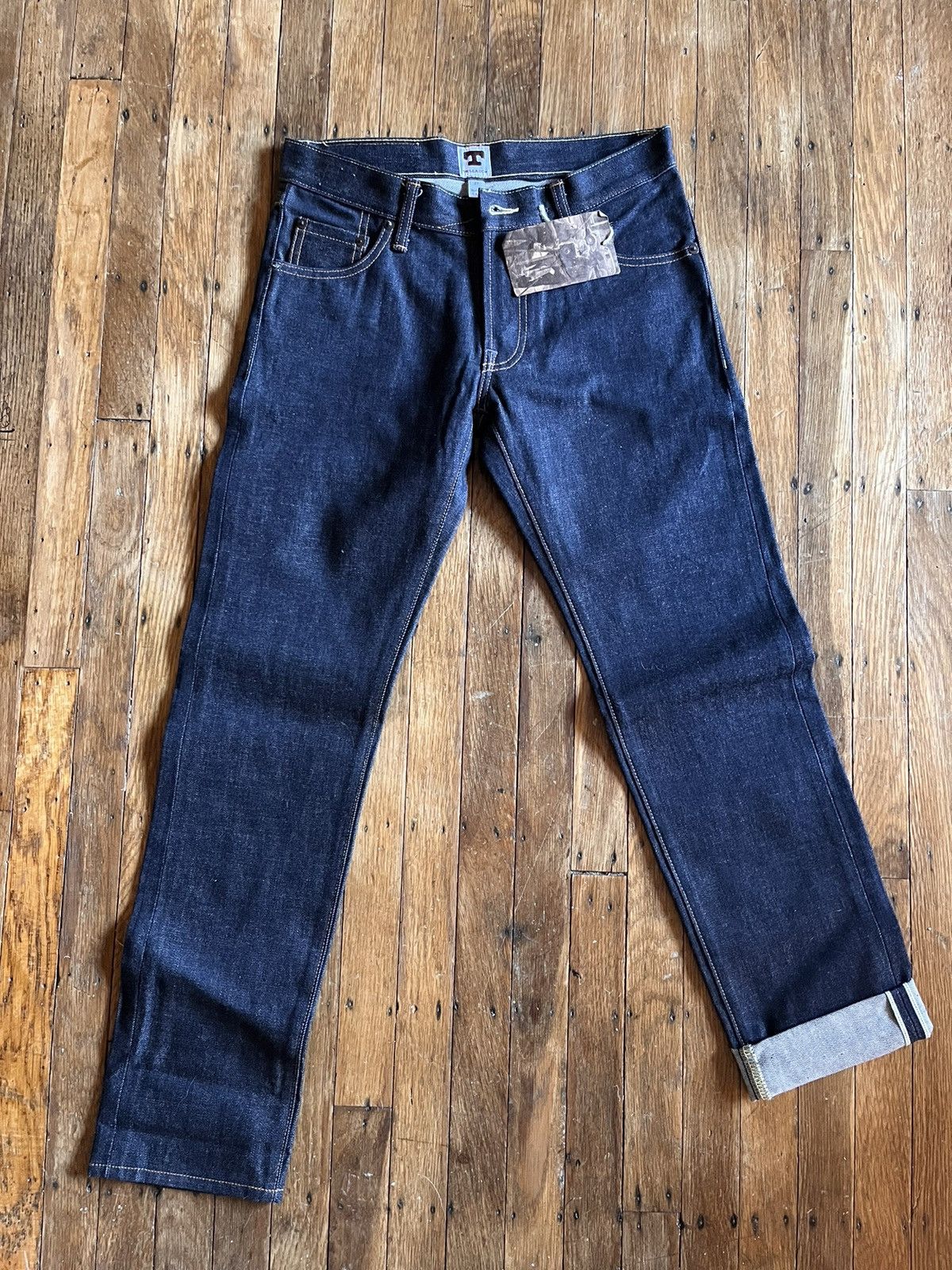 image of Tellason 12.5Oz Cone Lady Bird Straight Leg in Blue, Women's (Size 27)