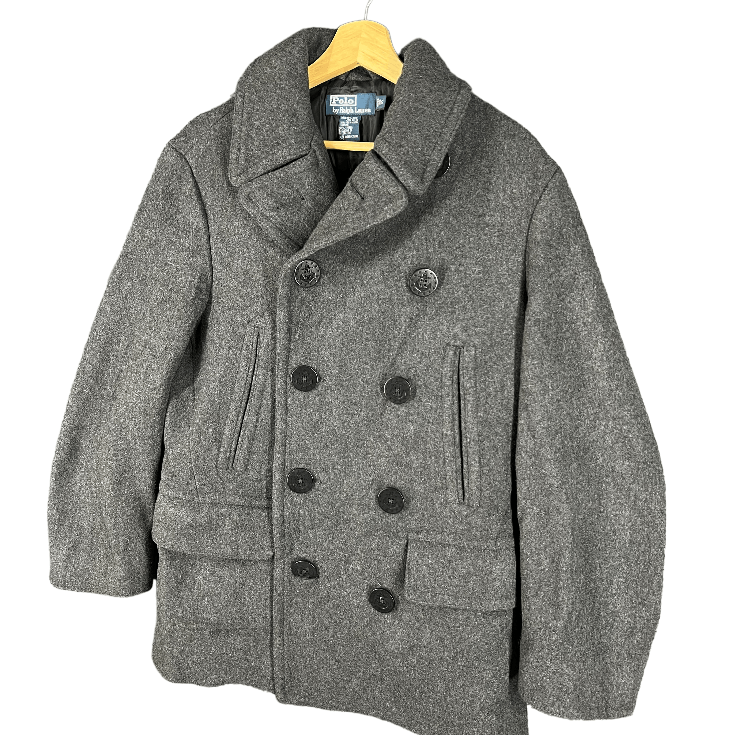 Polo Ralph Lauren 🔥 VINTAGE POLO BY RALPH LAUREN DOUBLE BUTTON PEACOAT Size US S / EU 44-46 / 1 - 1 Thumbnail