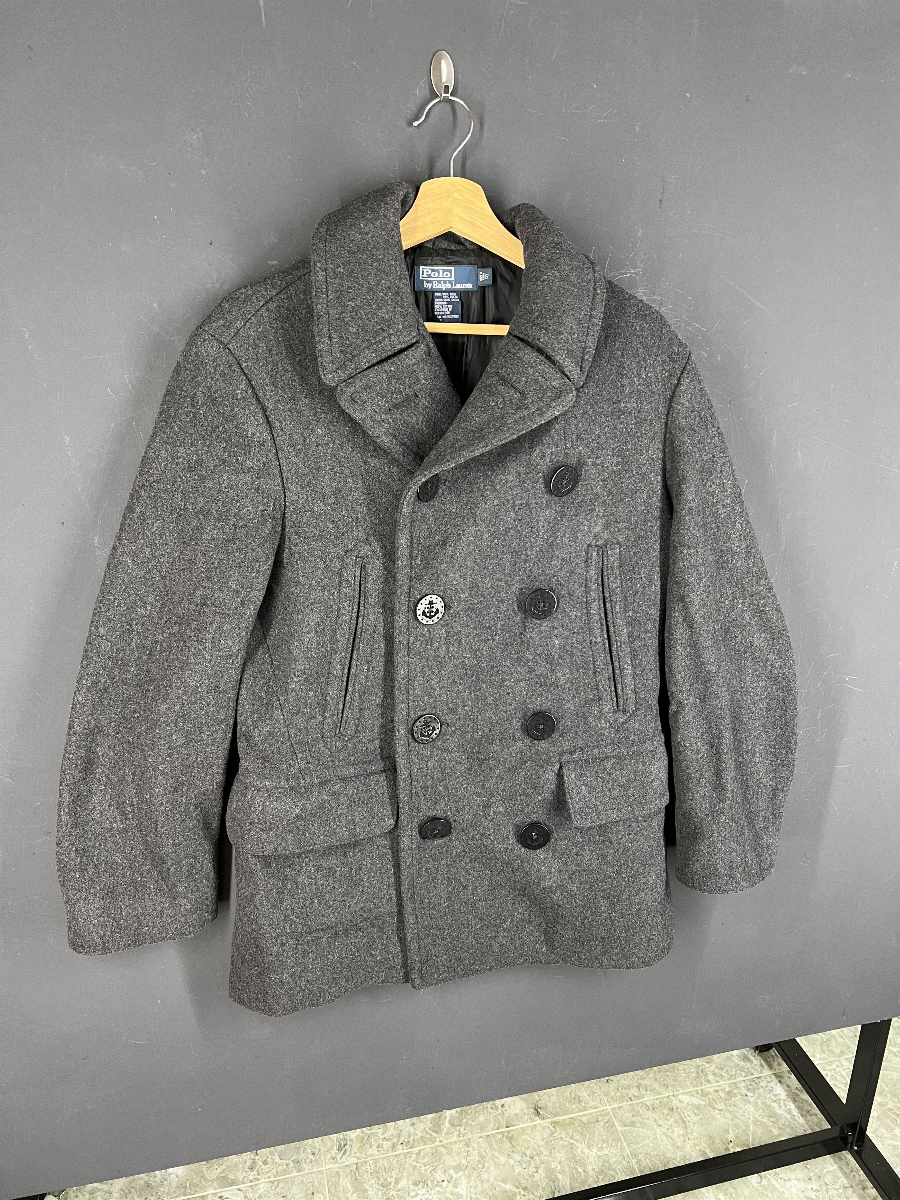 Polo Ralph Lauren 🔥 VINTAGE POLO BY RALPH LAUREN DOUBLE BUTTON PEACOAT Size US S / EU 44-46 / 1 - 5 Thumbnail