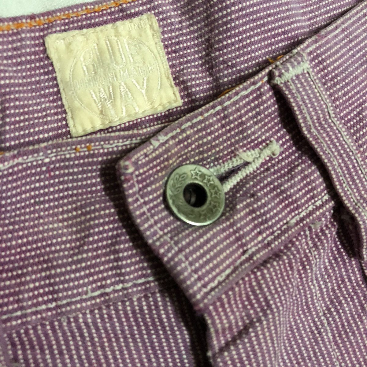 Garment Reproduction of Workers × Japanese Brand Blue Way Japan Hickory Stripe Buckleback Pant Size US 30 / EU 46 - 2 Thumbnail