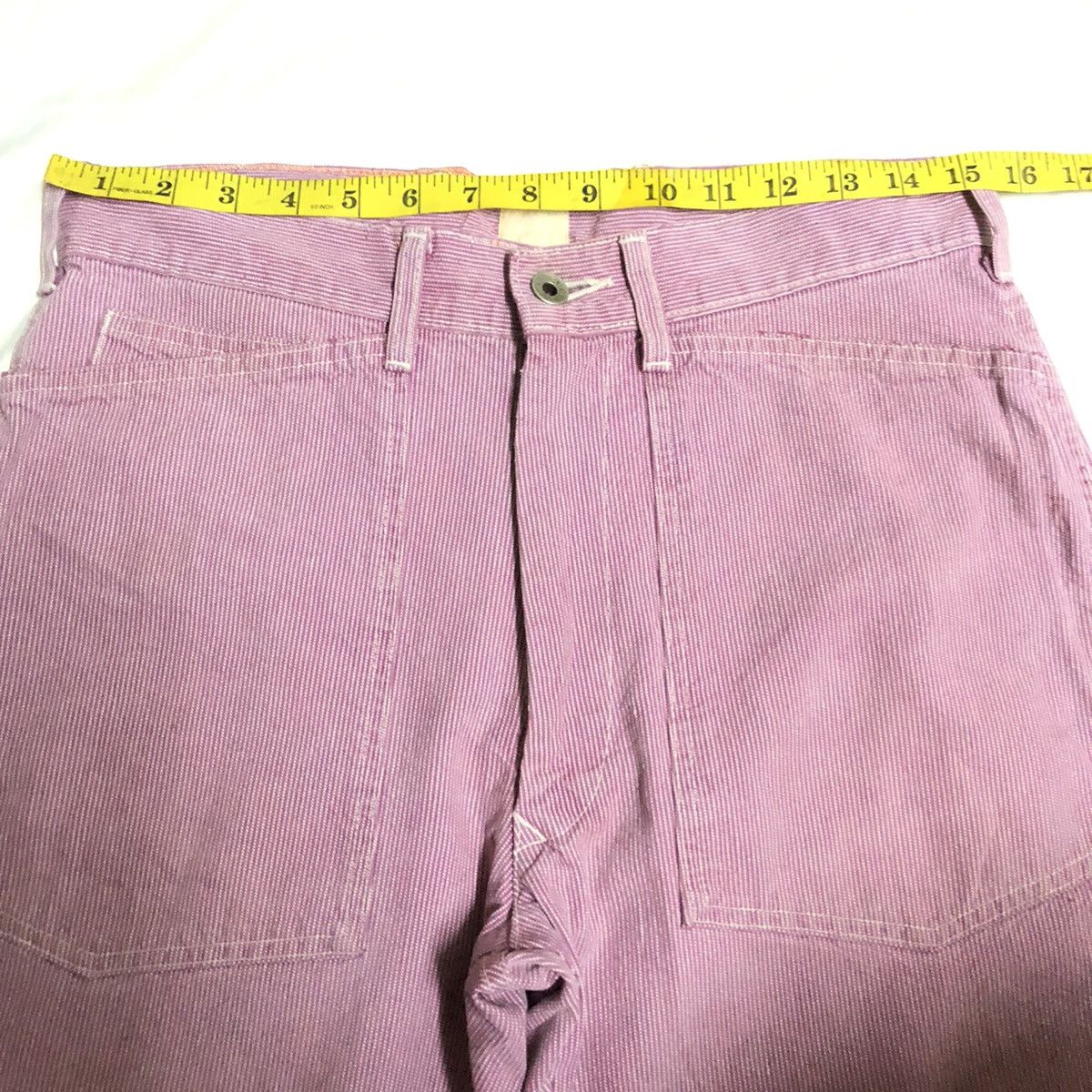 Garment Reproduction of Workers × Japanese Brand Blue Way Japan Hickory Stripe Buckleback Pant Size US 30 / EU 46 - 5 Thumbnail