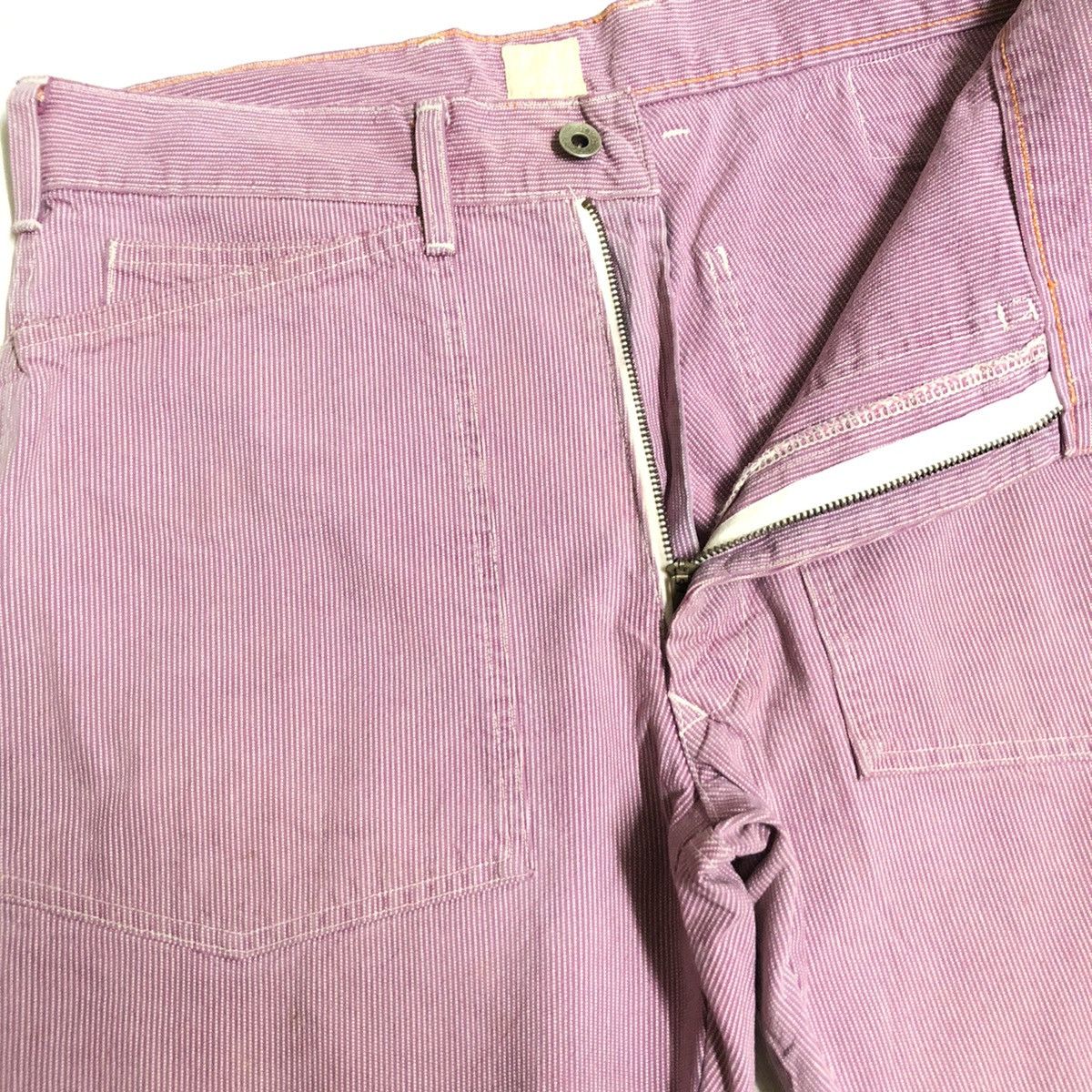 Garment Reproduction of Workers × Japanese Brand Blue Way Japan Hickory Stripe Buckleback Pant Size US 30 / EU 46 - 4 Thumbnail