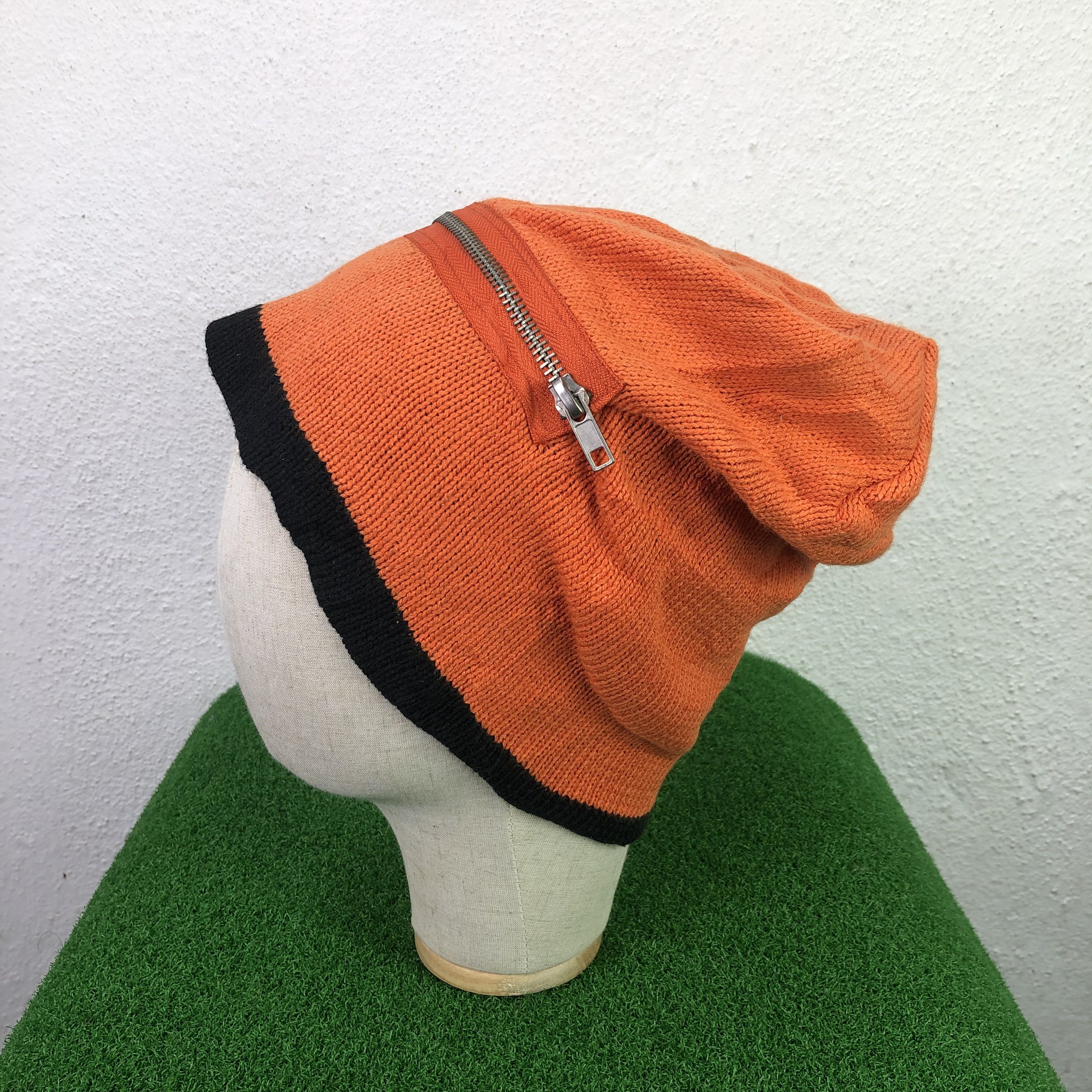 Japanese Brand Analoq Zipper Beanie Hat Size ONE SIZE - 1 Thumbnail