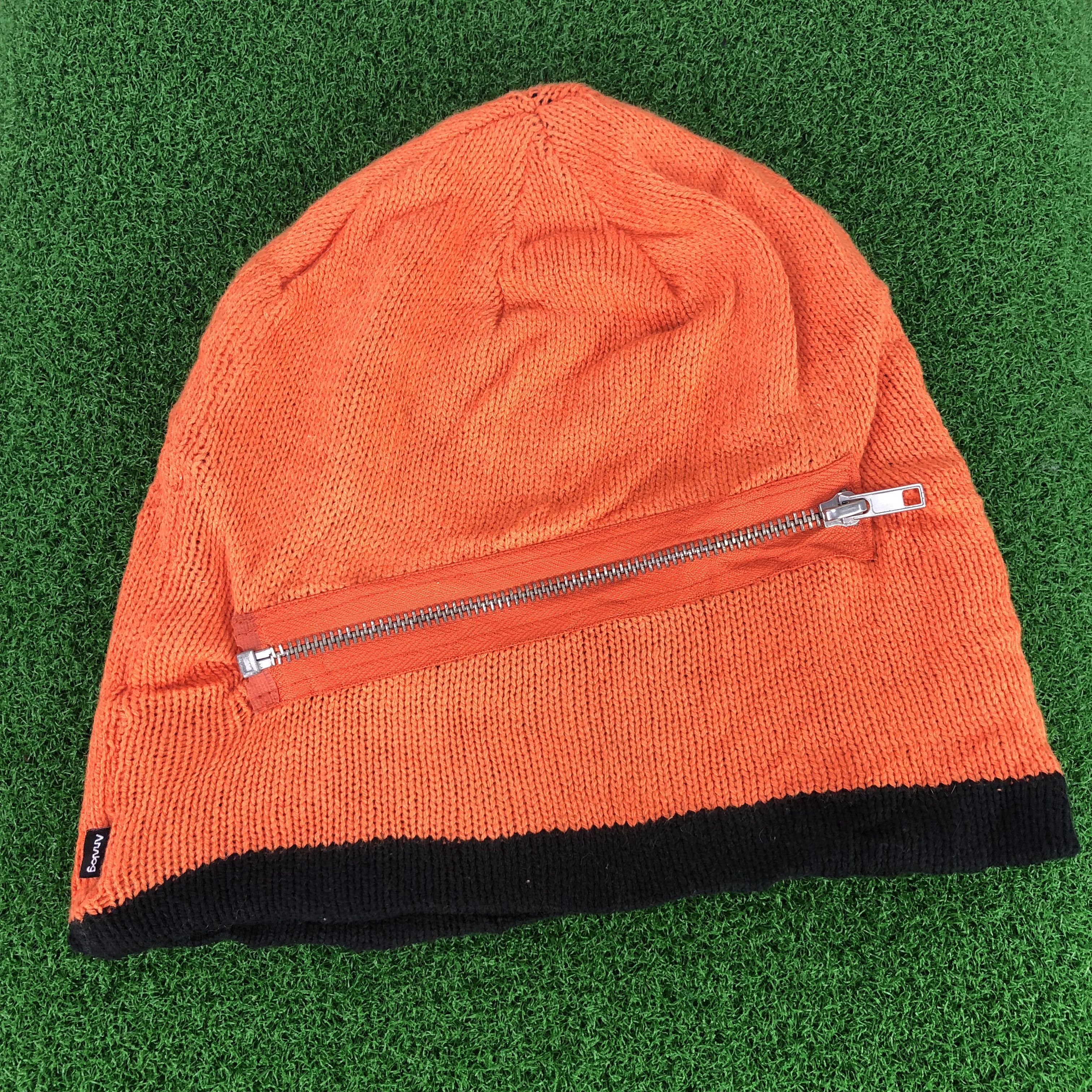 Japanese Brand Analoq Zipper Beanie Hat Size ONE SIZE - 3 Thumbnail