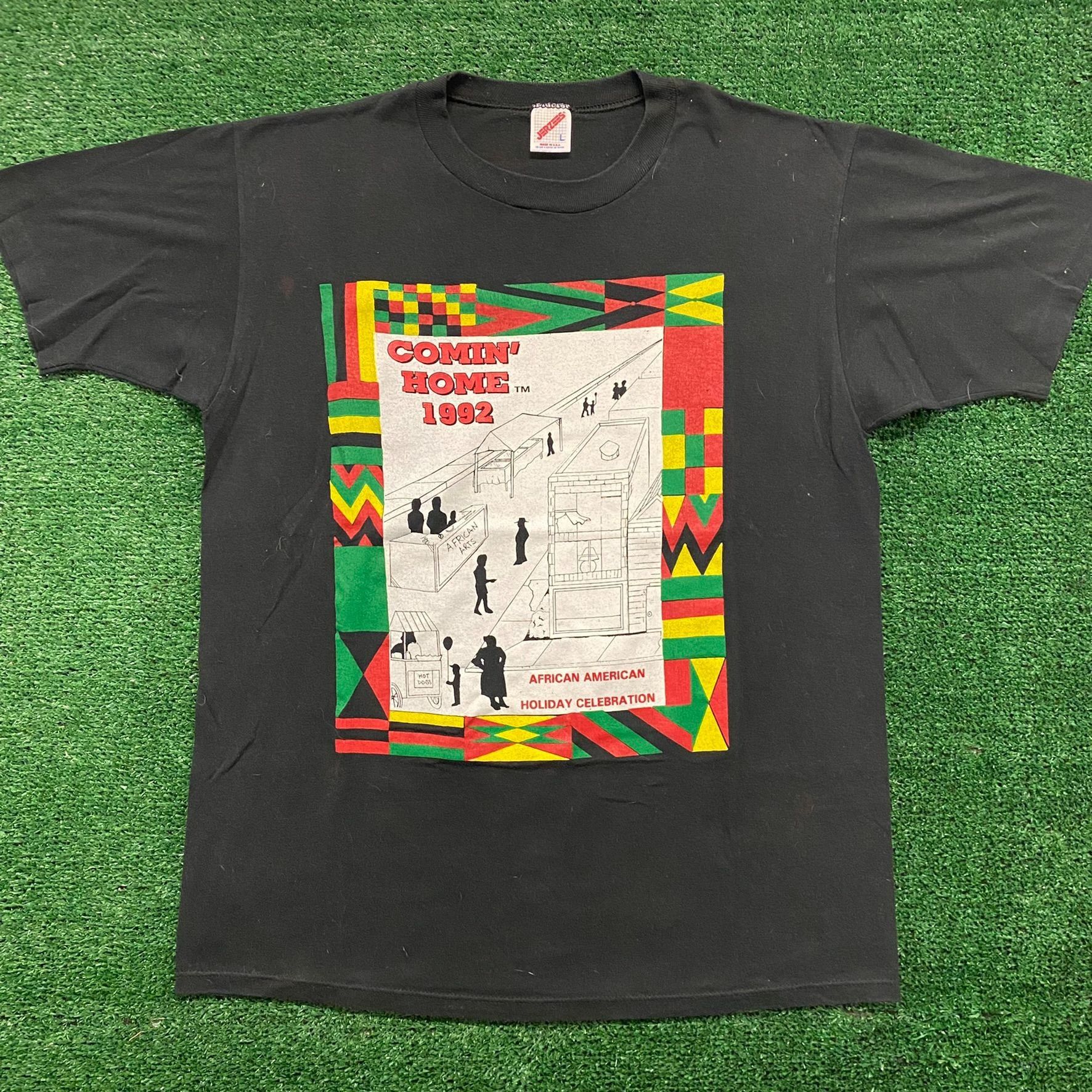 Jerzees African American Festival Vintage 90s T-Shirt Size US L / EU 52-54 / 3 - 1 Thumbnail