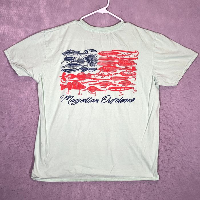 Vintage A1 Magellan Outdoors Fishing Lure American Flag Shirt Adult XL ...