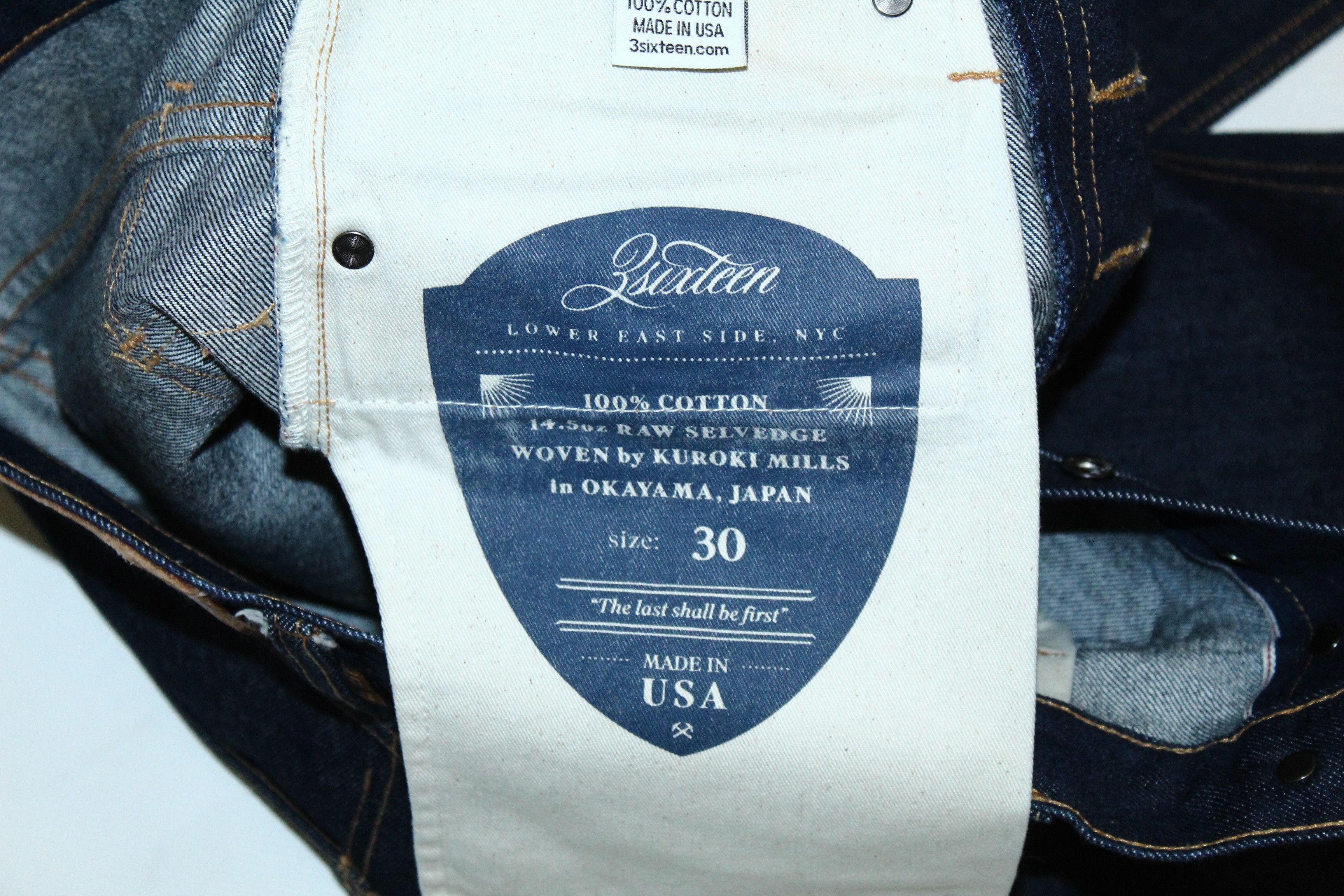 3sixteen 3sixteen ST⁠-⁠100x Slim Tapered ⁠-⁠ Indigo Selvedge Jeans Size US 30 / EU 46 - 5 Thumbnail