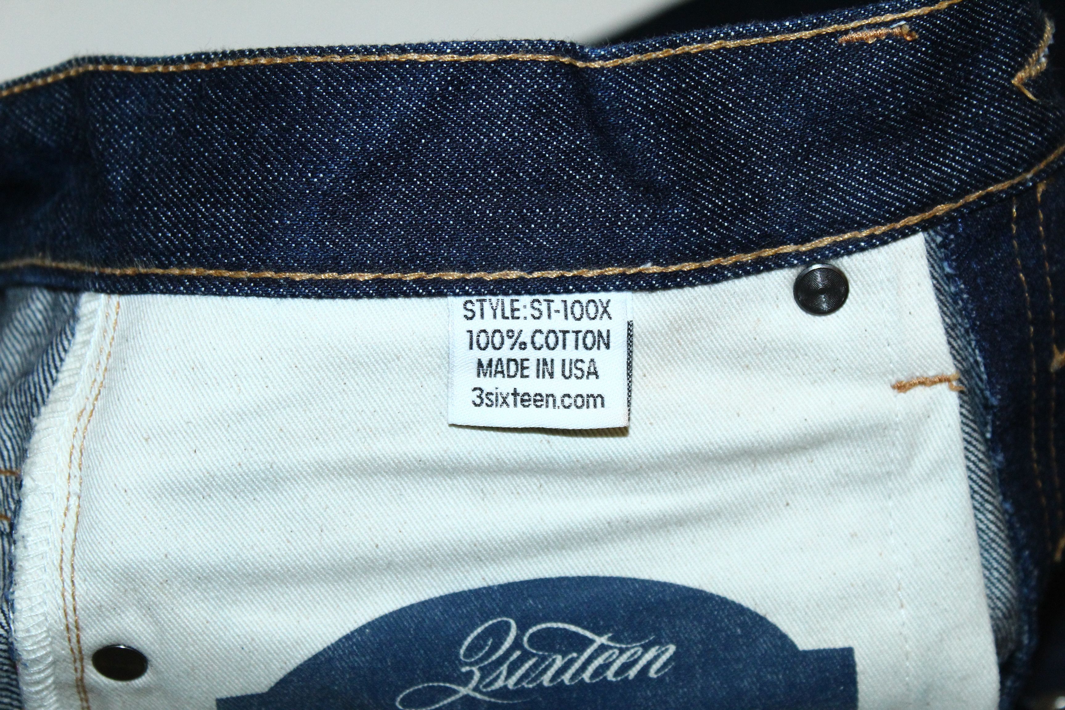 3sixteen 3sixteen ST⁠-⁠100x Slim Tapered ⁠-⁠ Indigo Selvedge Jeans Size US 30 / EU 46 - 8 Thumbnail