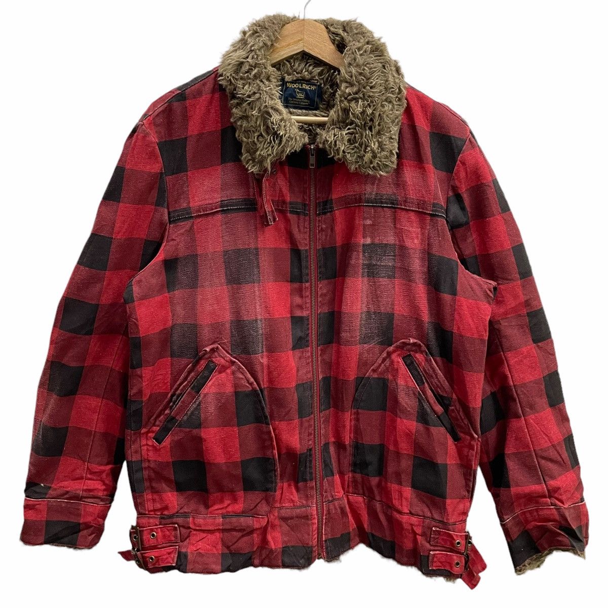 Vintage × Woolrich Woolen Mills 💥 WOOLRICH CRUISER FUR PLAID JACKET Size US L / EU 52-54 / 3 - 1 Thumbnail