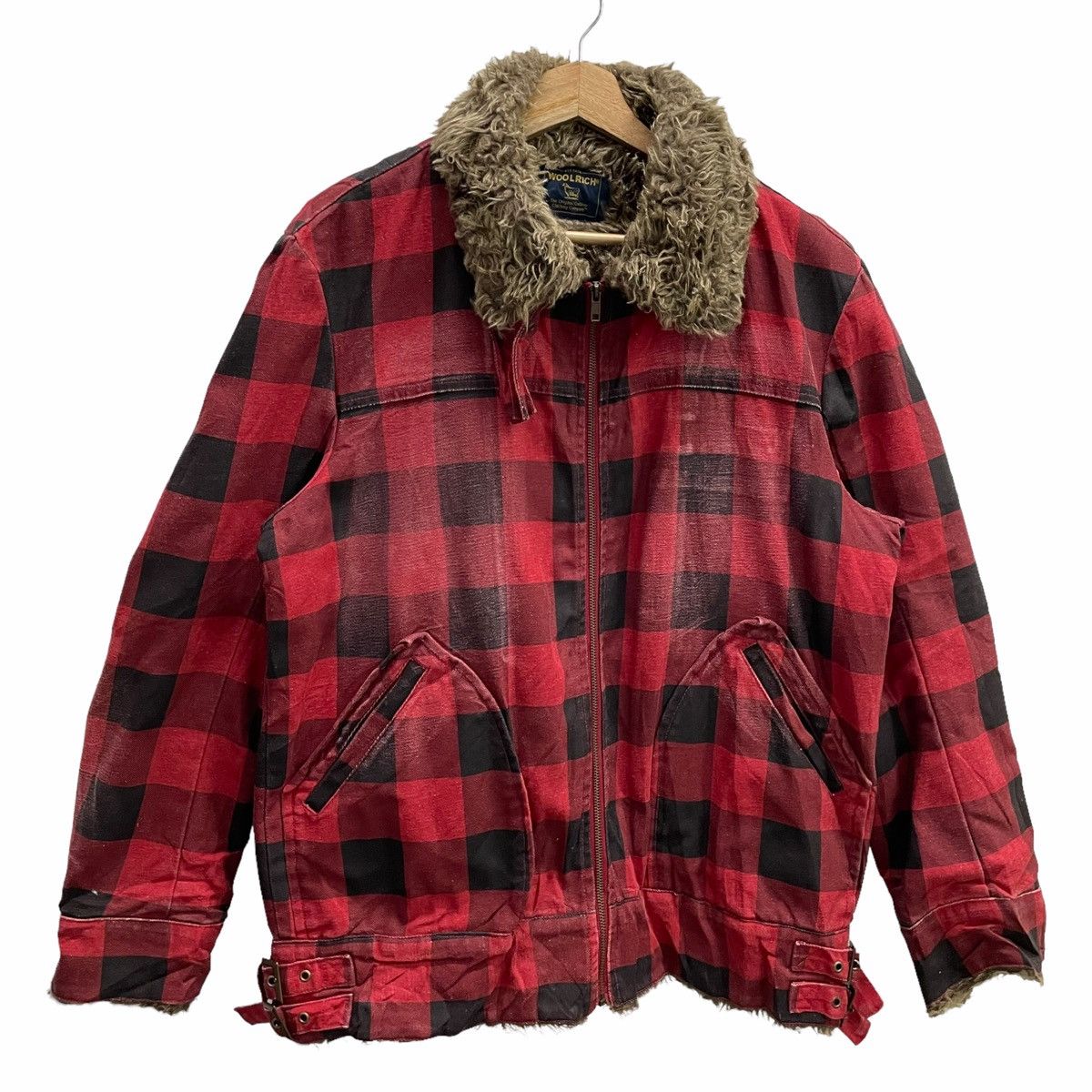 Vintage × Woolrich Woolen Mills 💥 WOOLRICH CRUISER FUR PLAID JACKET Size US L / EU 52-54 / 3 - 3 Thumbnail