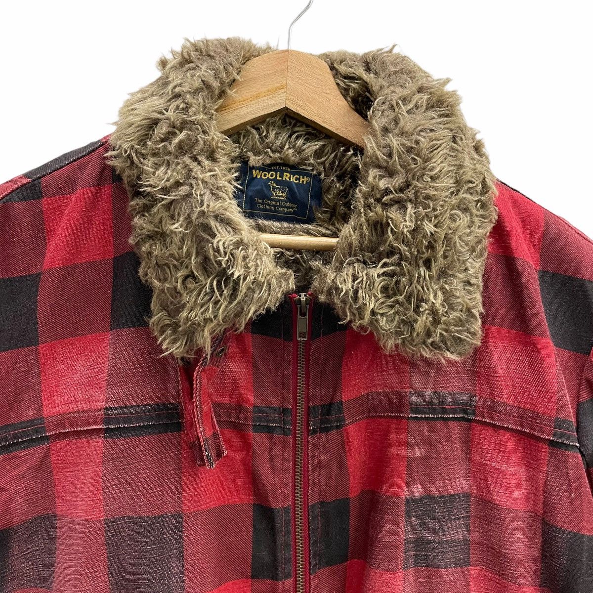 Vintage × Woolrich Woolen Mills 💥 WOOLRICH CRUISER FUR PLAID JACKET Size US L / EU 52-54 / 3 - 5 Thumbnail