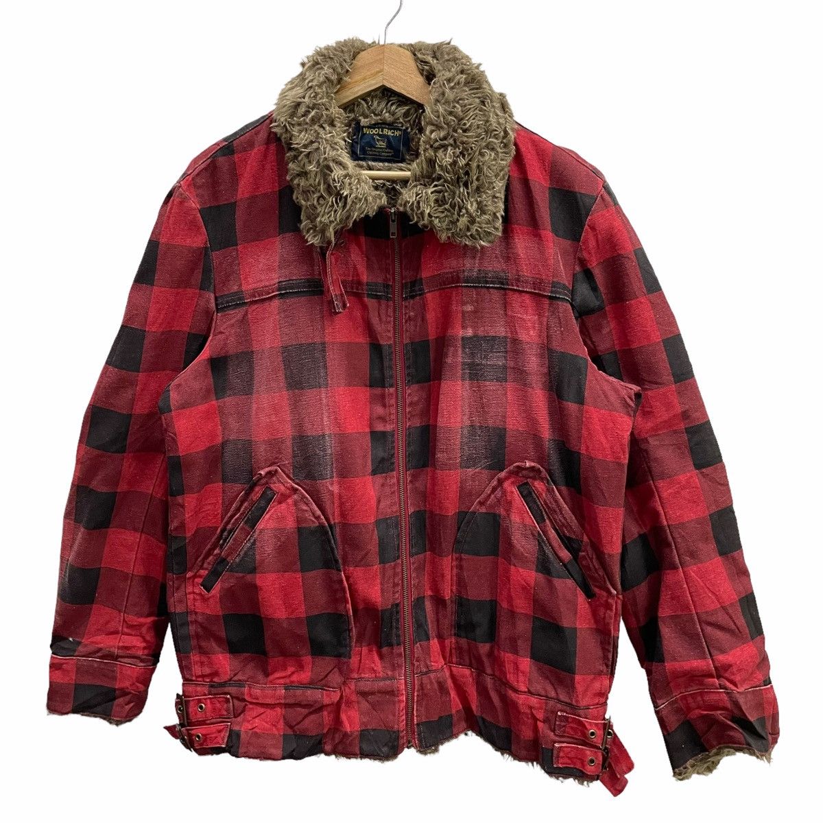 Vintage × Woolrich Woolen Mills 💥 WOOLRICH CRUISER FUR PLAID JACKET Size US L / EU 52-54 / 3 - 4 Thumbnail
