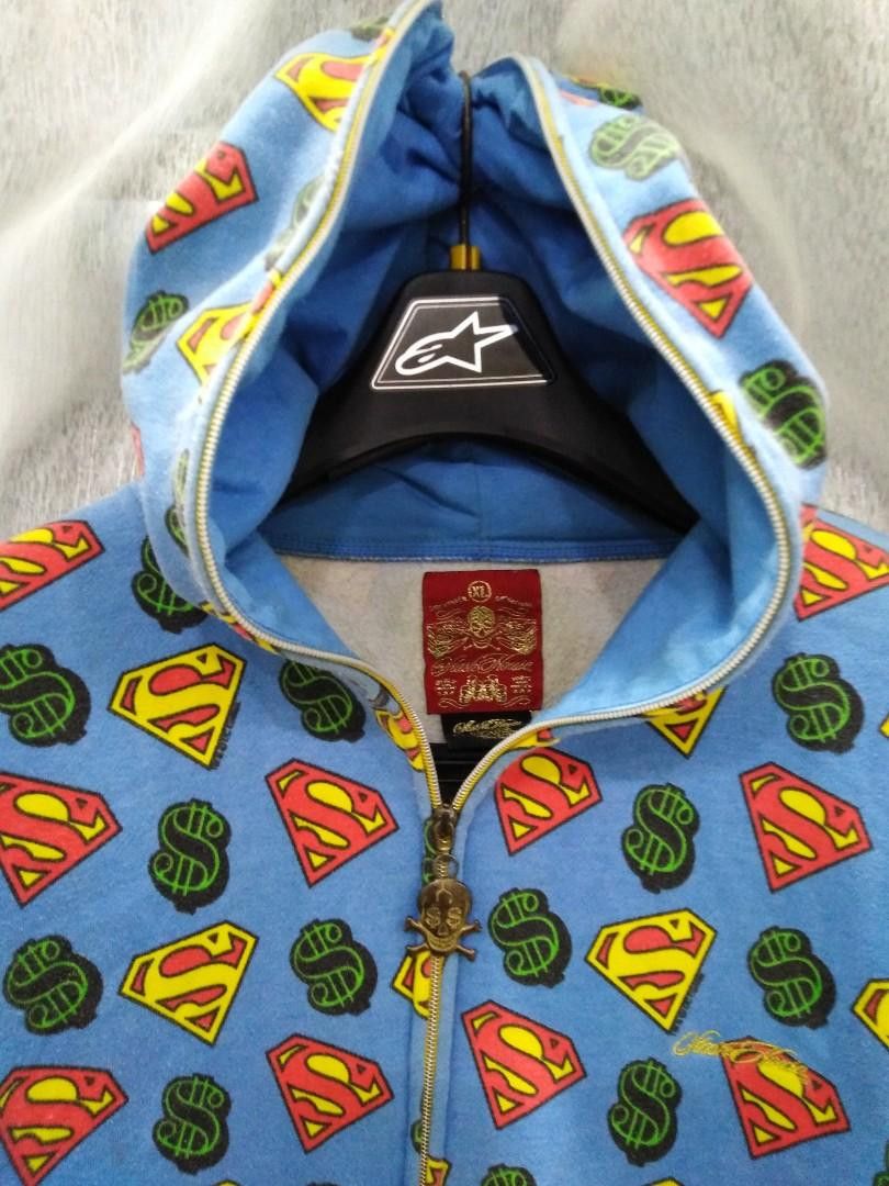 Japanese Brand AKA Stash House Superman $ All Over Print Hoodie Size US XL / EU 56 / 4 - 6 Thumbnail