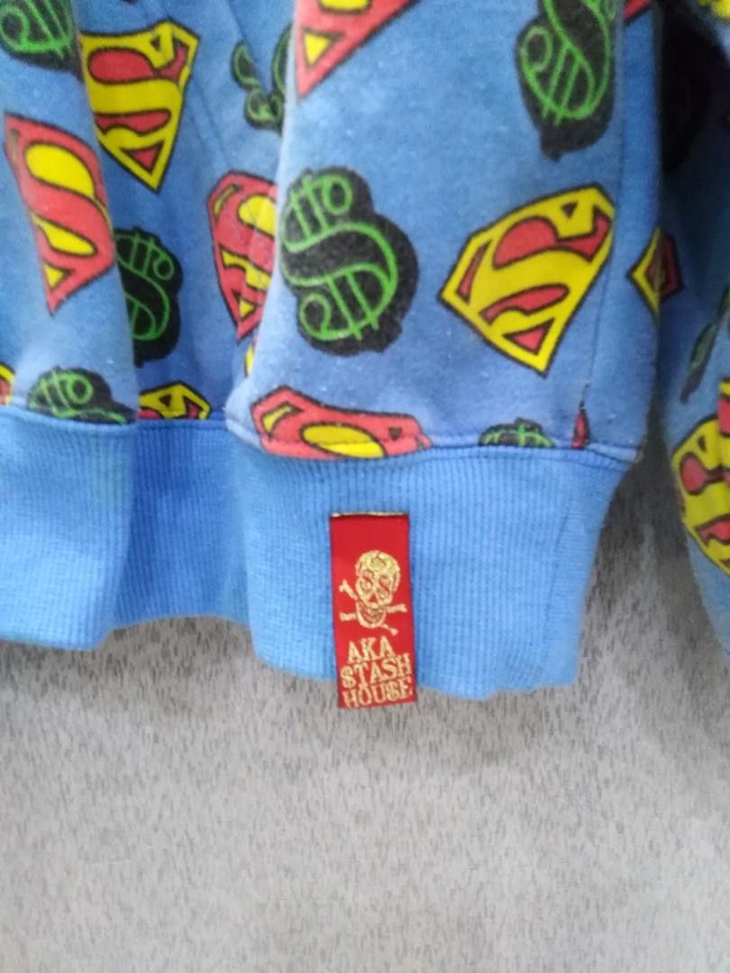 Japanese Brand AKA Stash House Superman $ All Over Print Hoodie Size US XL / EU 56 / 4 - 3 Thumbnail