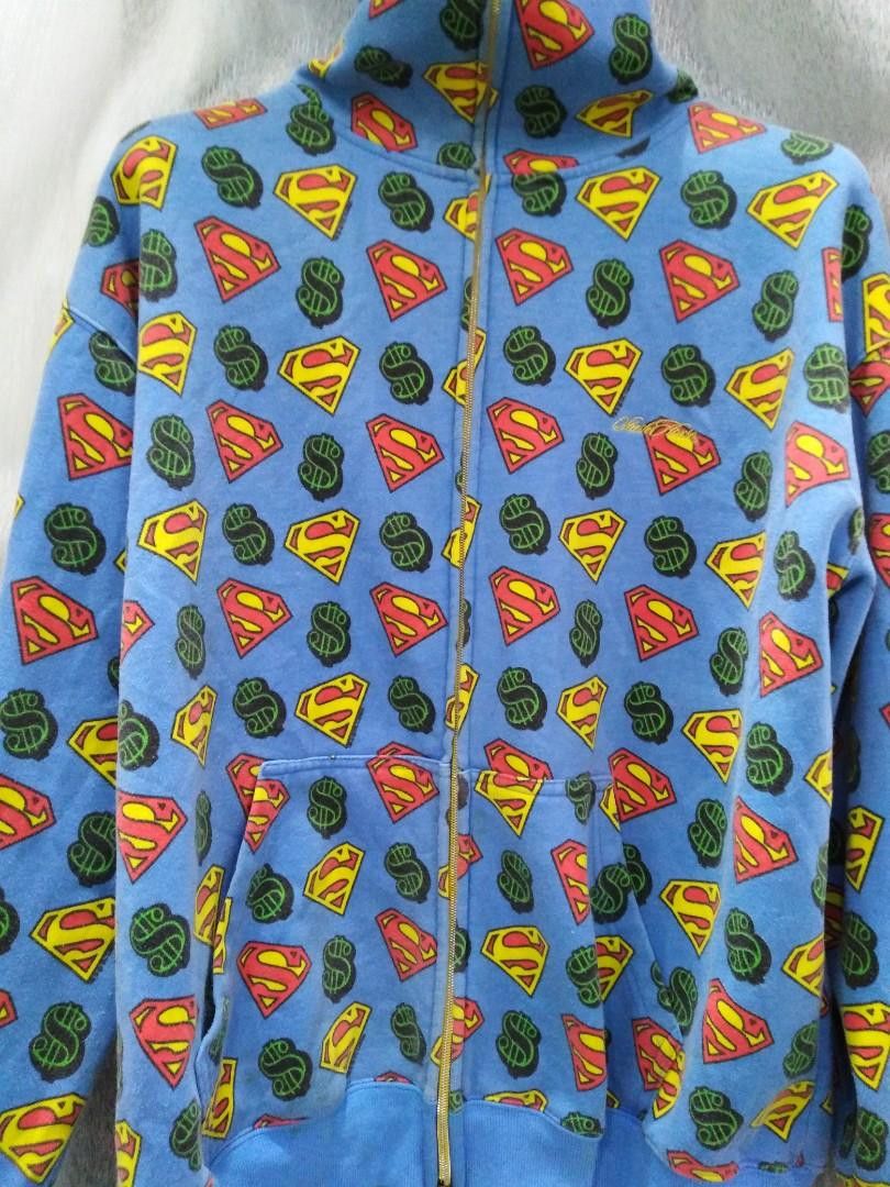Japanese Brand AKA Stash House Superman $ All Over Print Hoodie Size US XL / EU 56 / 4 - 2 Thumbnail