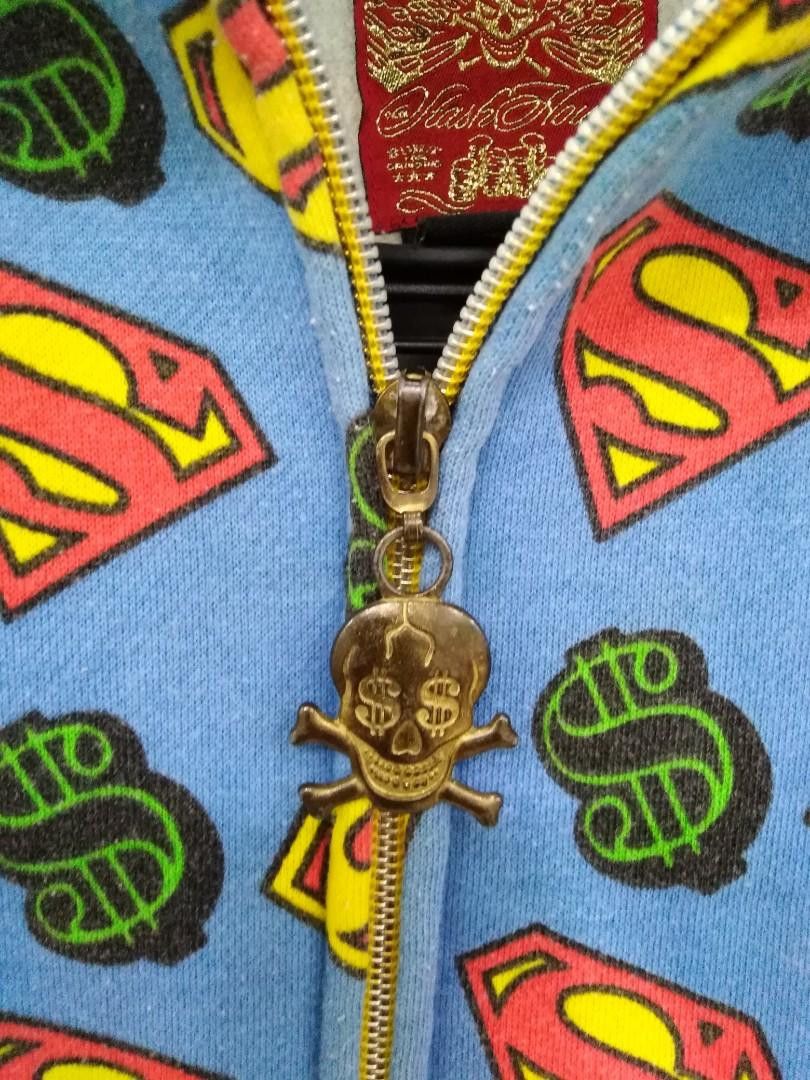 Japanese Brand AKA Stash House Superman $ All Over Print Hoodie Size US XL / EU 56 / 4 - 7 Thumbnail