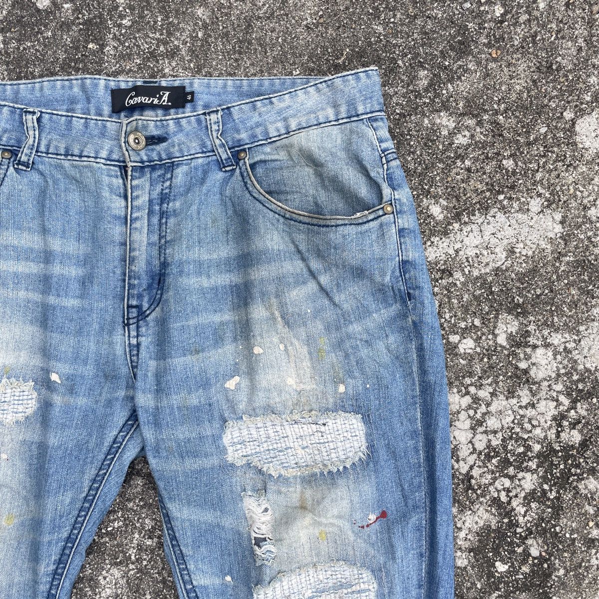 Other Vintage Gavaria Distressed Denim Jeans Size US 34 / EU 50 - 2 Thumbnail