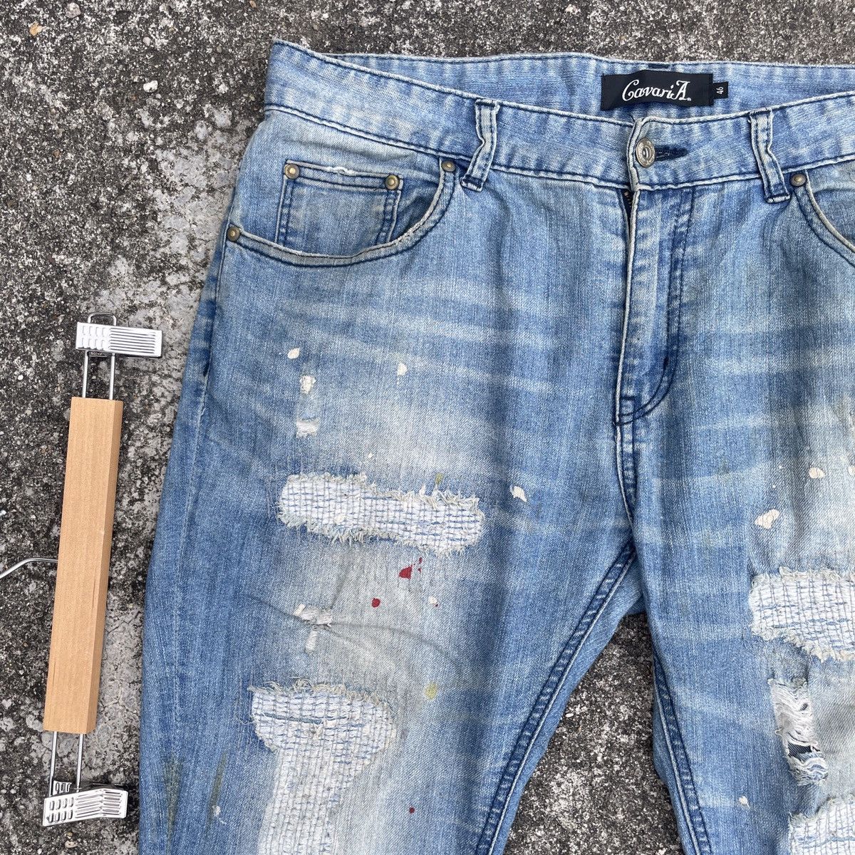 Other Vintage Gavaria Distressed Denim Jeans Size US 34 / EU 50 - 3 Thumbnail