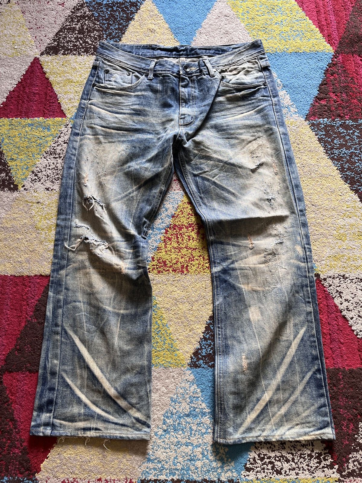 Plan B Flared Plan B European Denim Jeans Faded Vintage Size US 34 / EU 50 - 16 Thumbnail