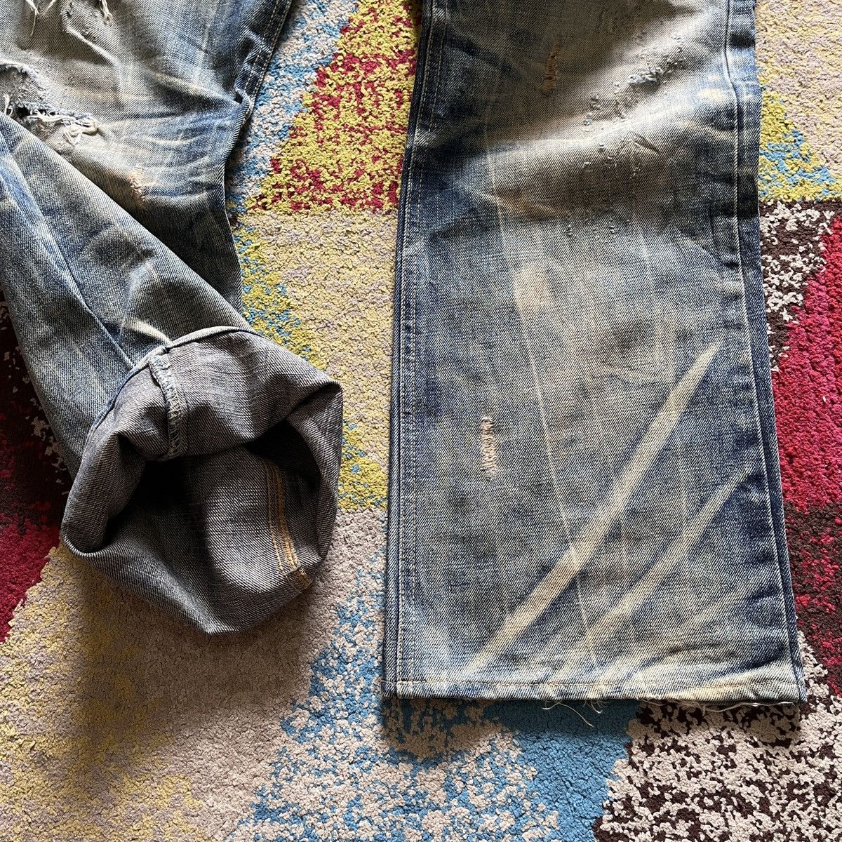Plan B Flared Plan B European Denim Jeans Faded Vintage Size US 34 / EU 50 - 12 Thumbnail