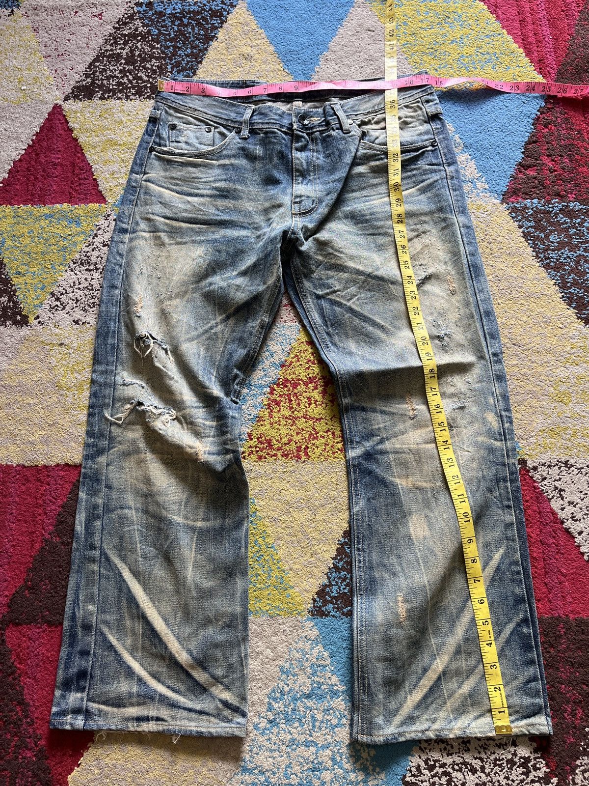 Plan B Flared Plan B European Denim Jeans Faded Vintage Size US 34 / EU 50 - 6 Thumbnail