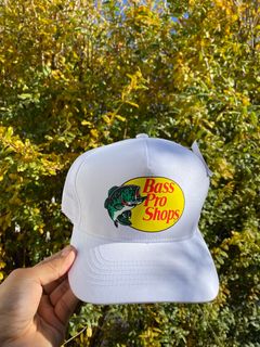 White Bass Pro Shops Trucker Hat