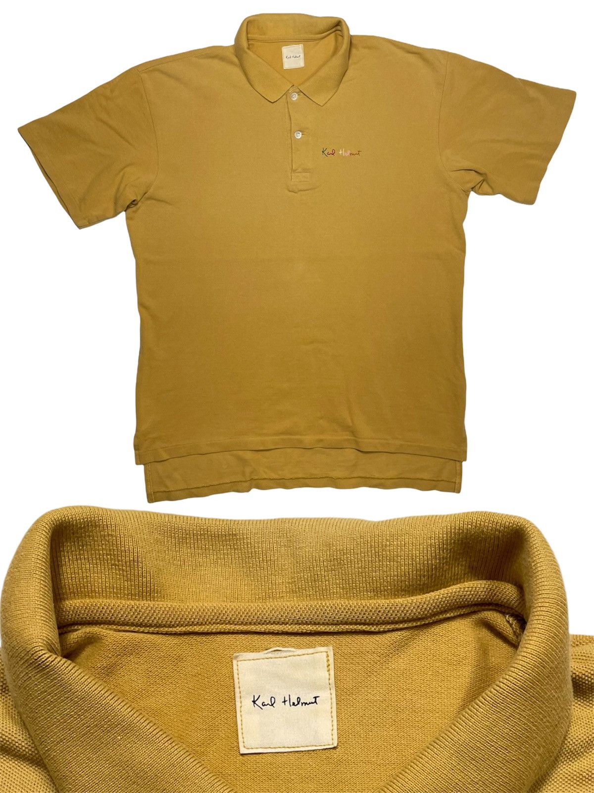 Designer × Karl Helmut × Vintage Vintage Karl Helmut Polo Tweed khaki brown nude embroidery Size US L / EU 52-54 / 3 - 4 Thumbnail