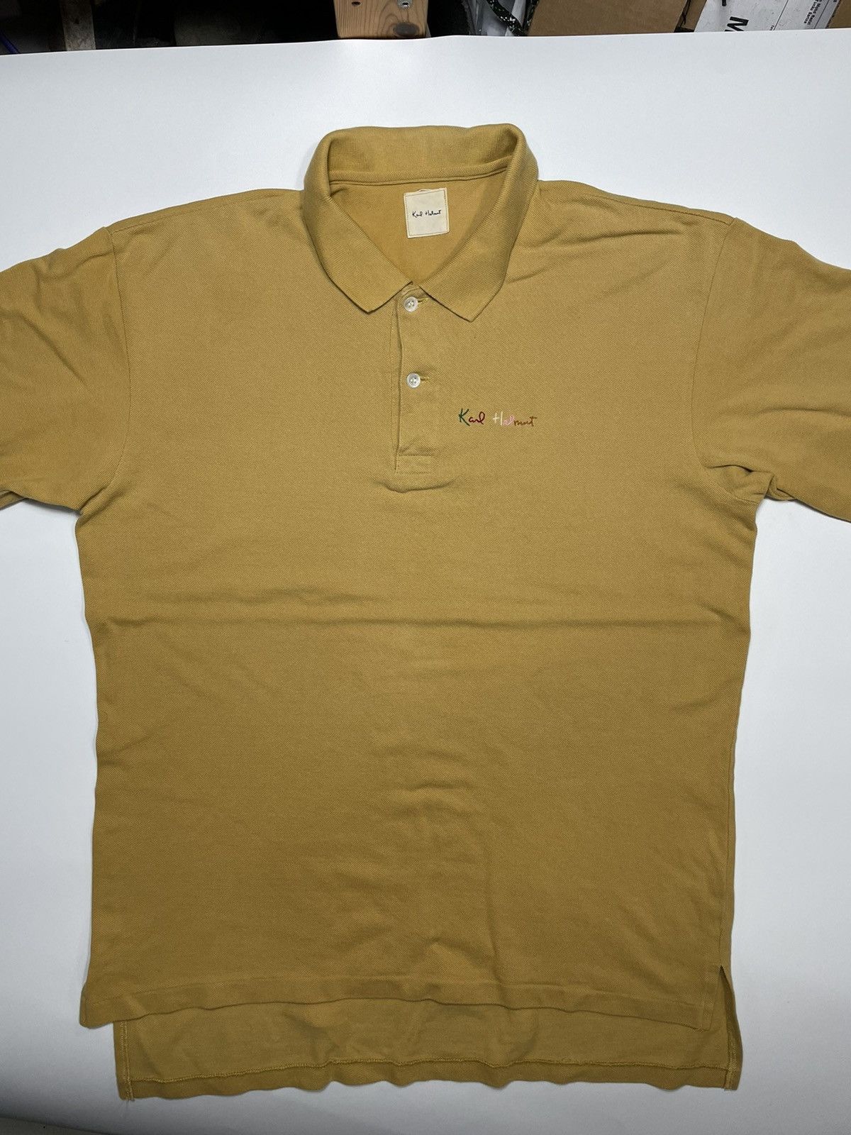 Designer × Karl Helmut × Vintage Vintage Karl Helmut Polo Tweed khaki brown nude embroidery Size US L / EU 52-54 / 3 - 6 Thumbnail