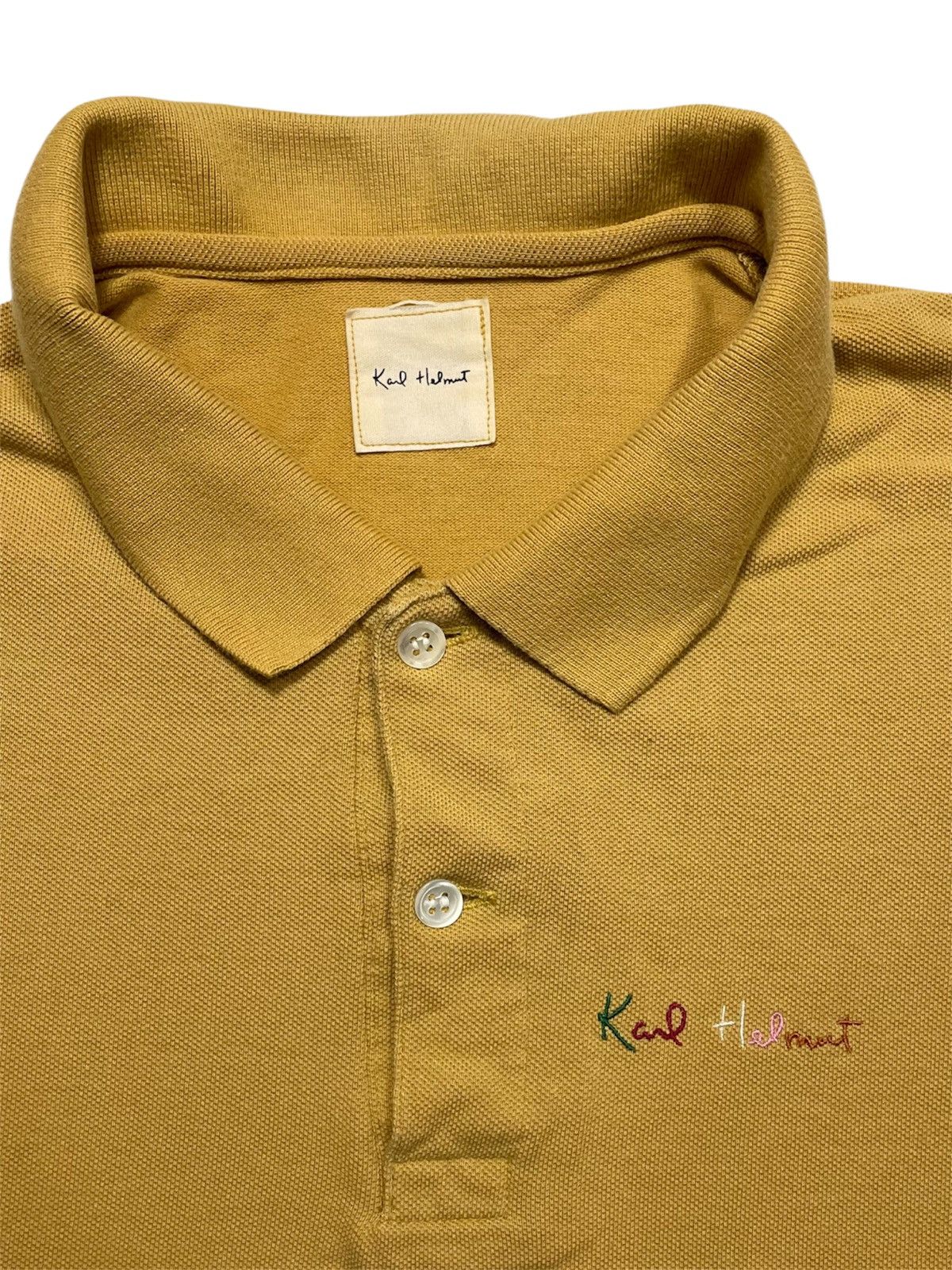 Designer × Karl Helmut × Vintage Vintage Karl Helmut Polo Tweed khaki brown nude embroidery Size US L / EU 52-54 / 3 - 5 Thumbnail