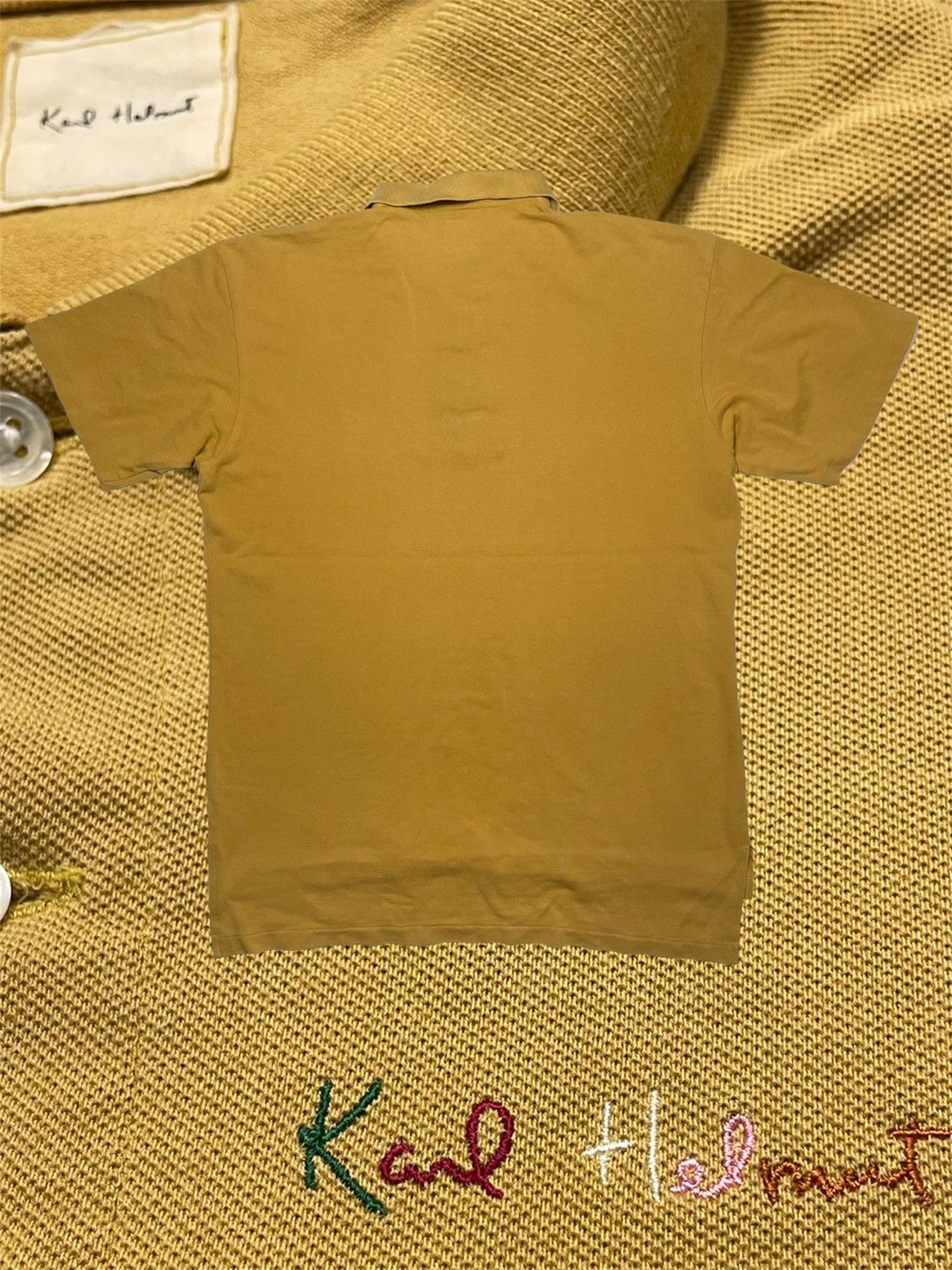 Designer × Karl Helmut × Vintage Vintage Karl Helmut Polo Tweed khaki brown nude embroidery Size US L / EU 52-54 / 3 - 2 Thumbnail