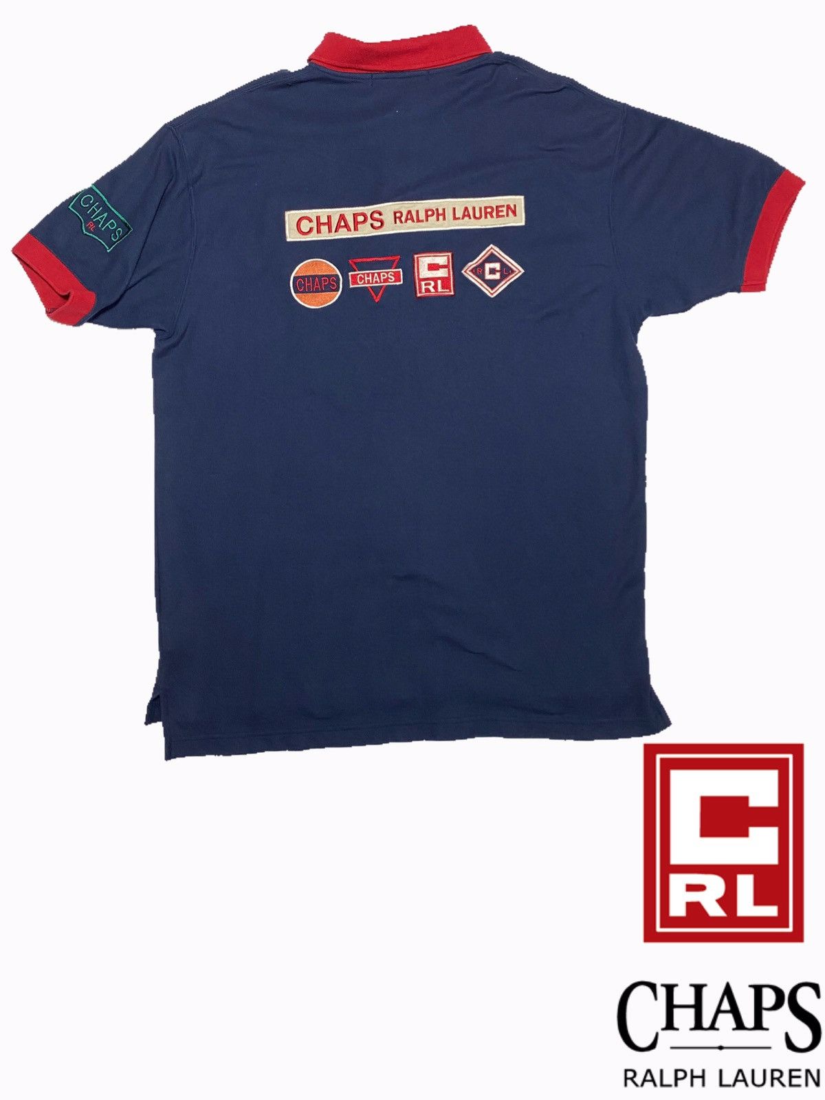 Chaps × Chaps Ralph Lauren × Polo Ralph Lauren Chaps Polo Ralph Lauren Racing motor Oil Vintage Rare pique Size US M / EU 48-50 / 2 - 4 Thumbnail