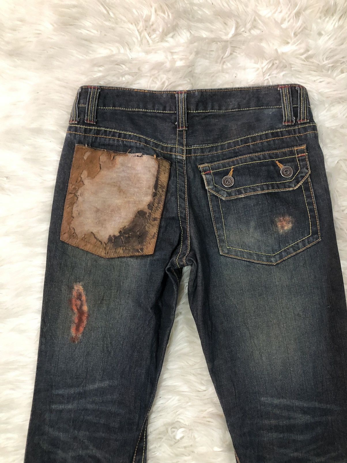 Japanese Brand Japanese distressed denim flared bootcut cutting Size US 31 - 8 Thumbnail