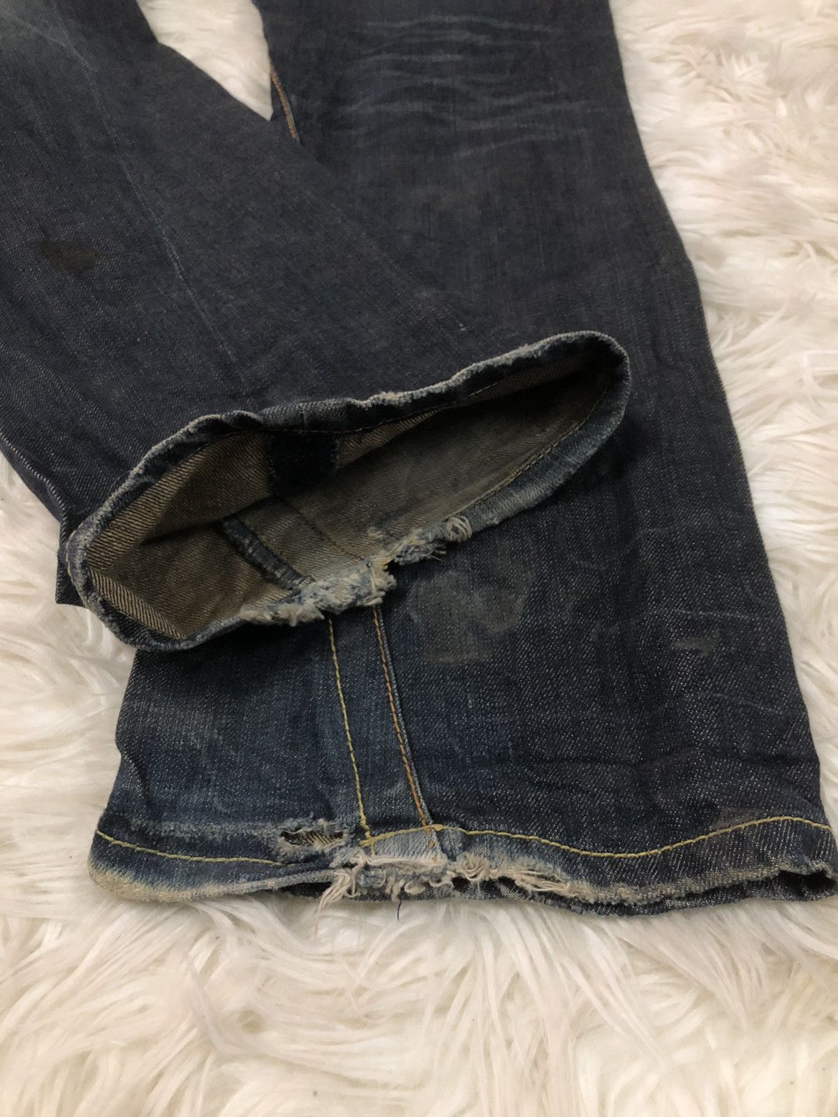 Japanese Brand Japanese distressed denim flared bootcut cutting Size US 31 - 12 Thumbnail