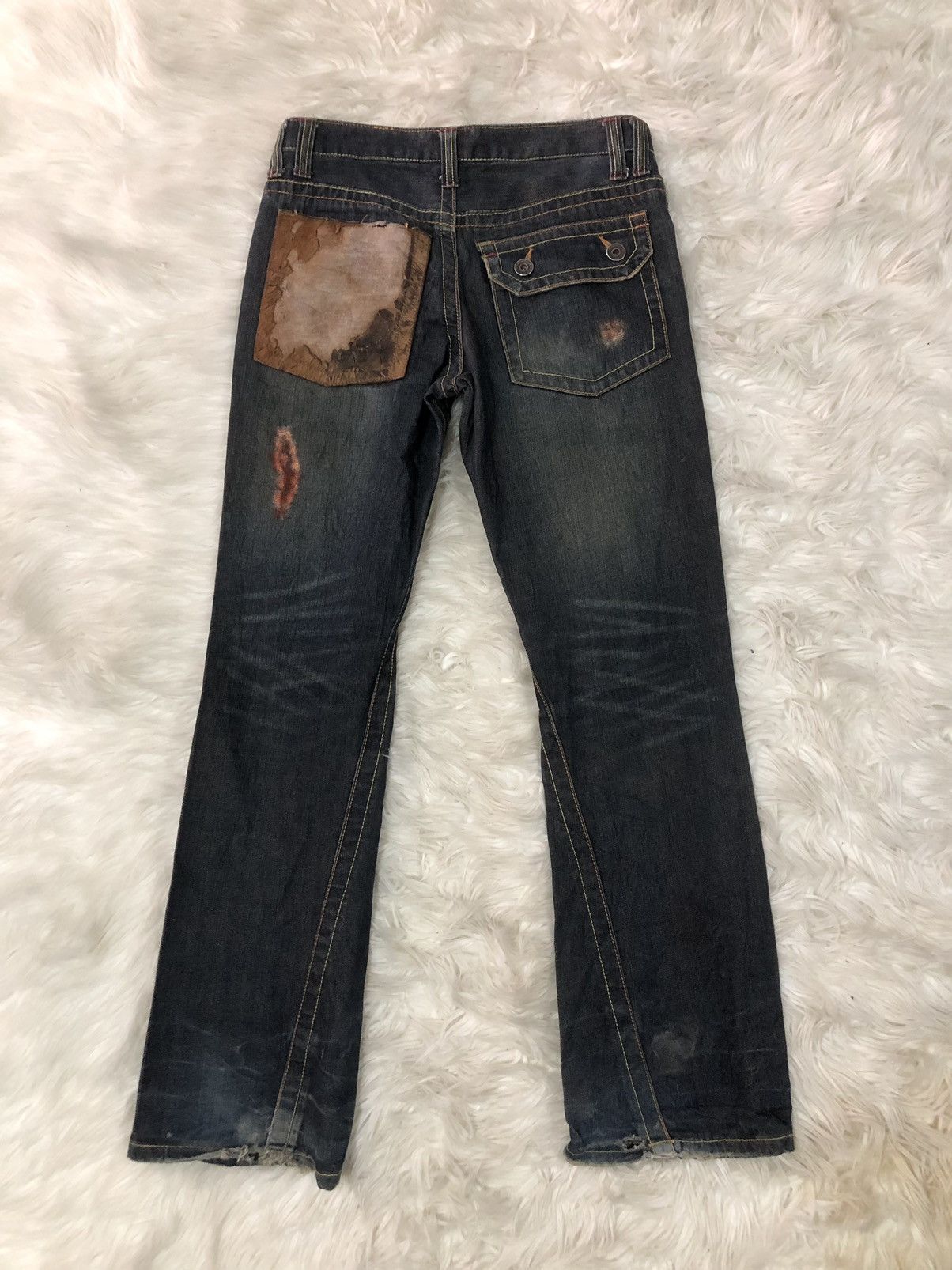 Japanese Brand Japanese distressed denim flared bootcut cutting Size US 31 - 7 Thumbnail