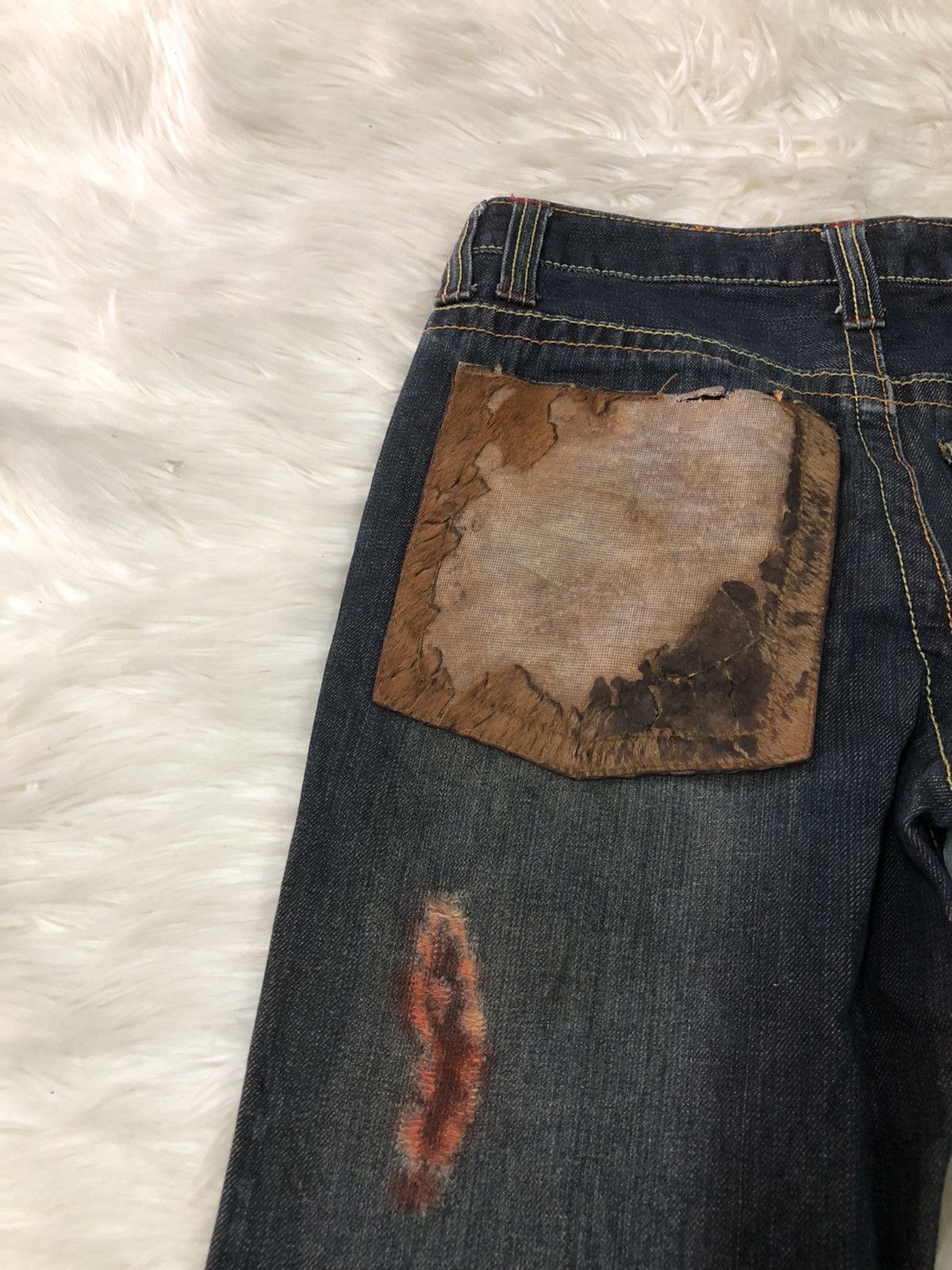 Japanese Brand Japanese distressed denim flared bootcut cutting Size US 31 - 9 Thumbnail