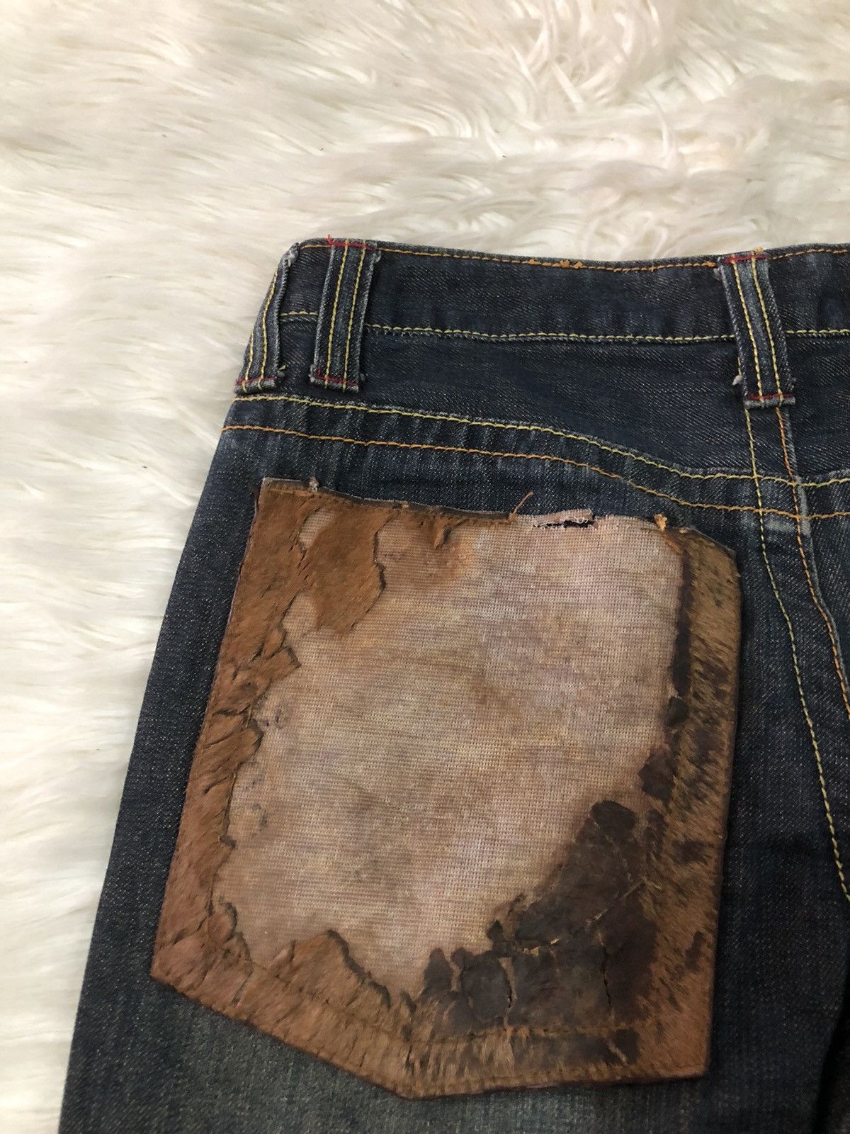 Japanese Brand Japanese distressed denim flared bootcut cutting Size US 31 - 10 Thumbnail