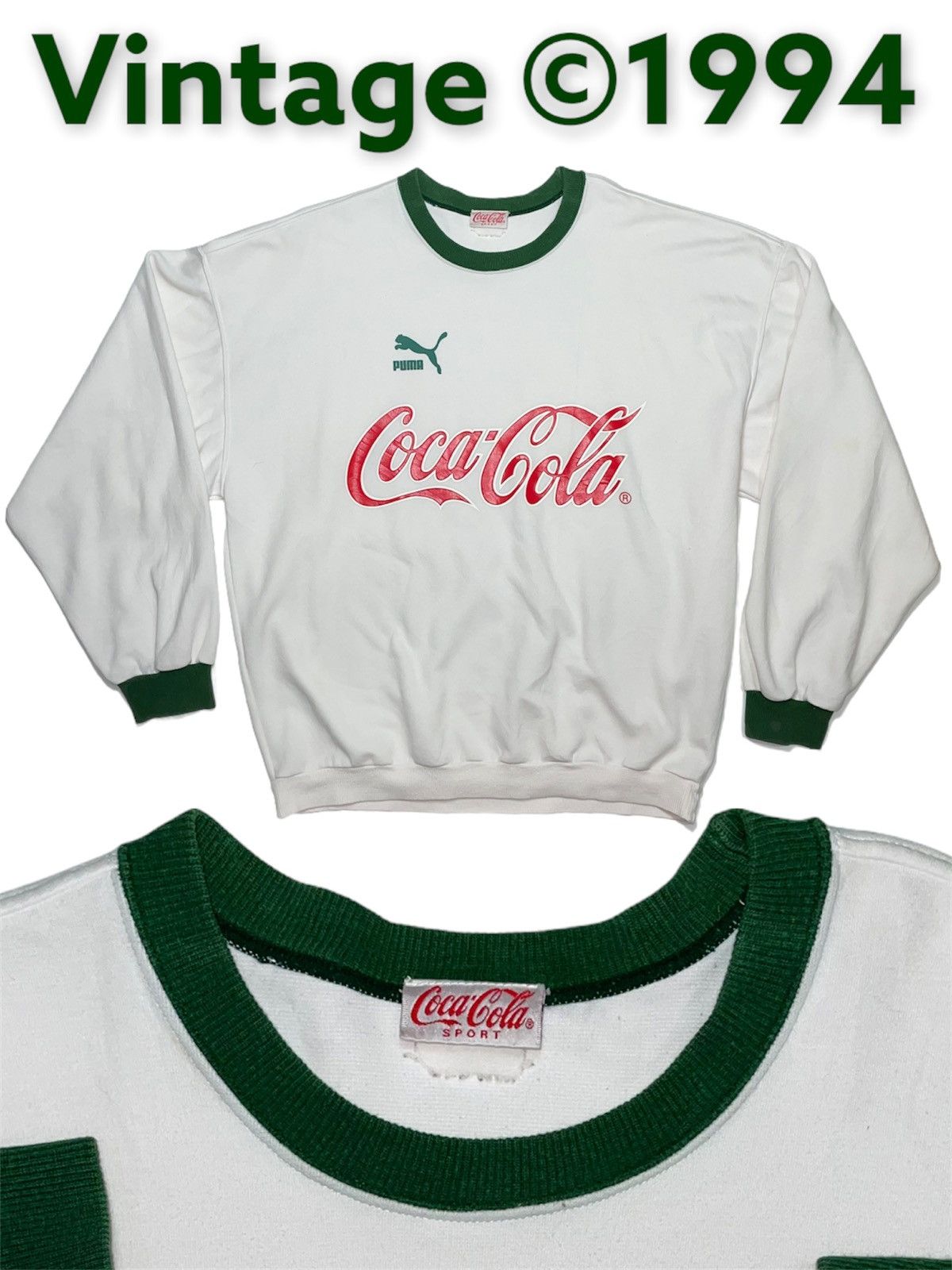 Coca Cola × Puma × Vintage Vintage 1994 Coca Cola Sports Coke 90s rare Puma 4g Size US XL / EU 56 / 4 - 1 Thumbnail