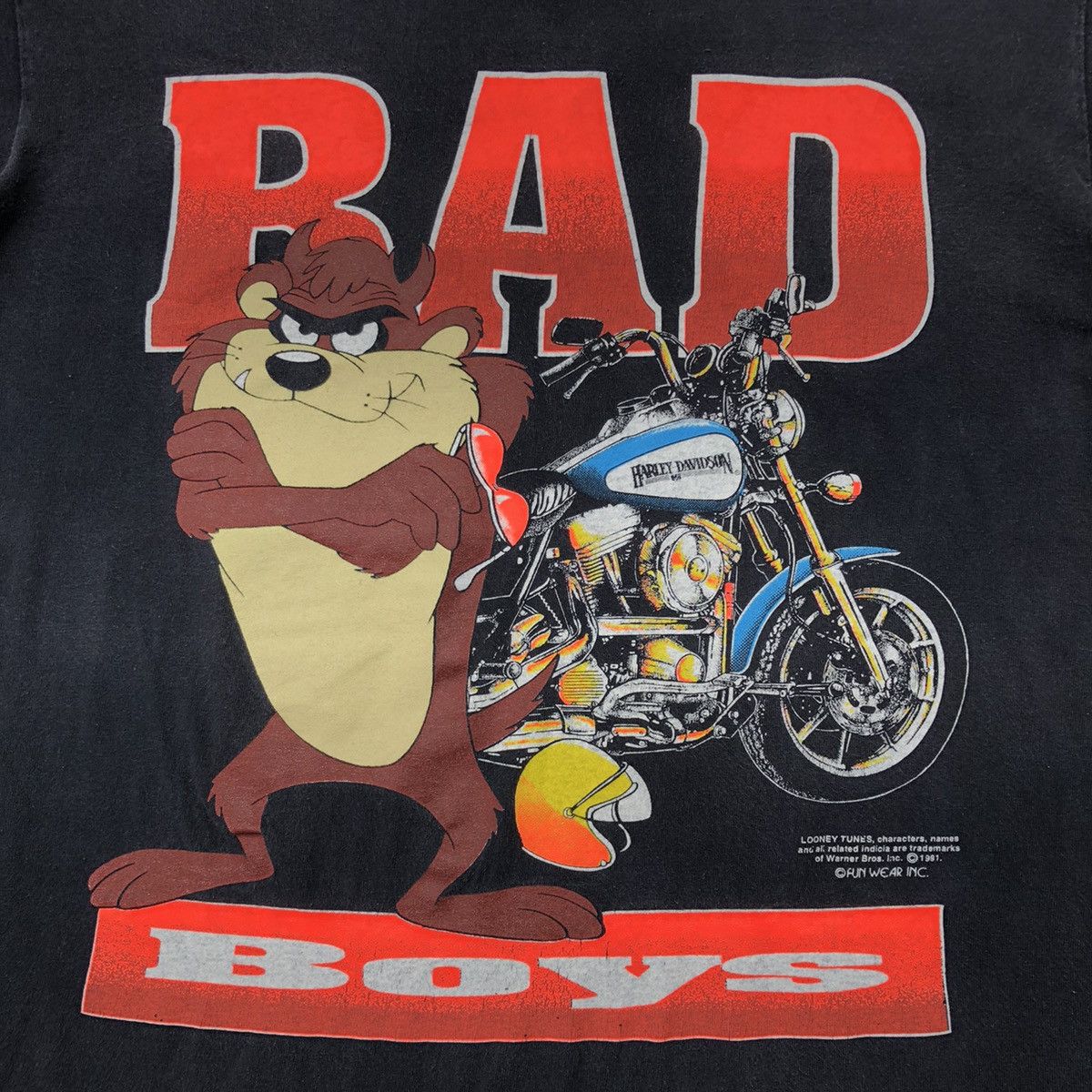 Harley Davidson Rare‼️🔥Vintage Harley Davidson X Tazmania Bad Boy T-Shirt Size US M / EU 48-50 / 2 - 3 Thumbnail