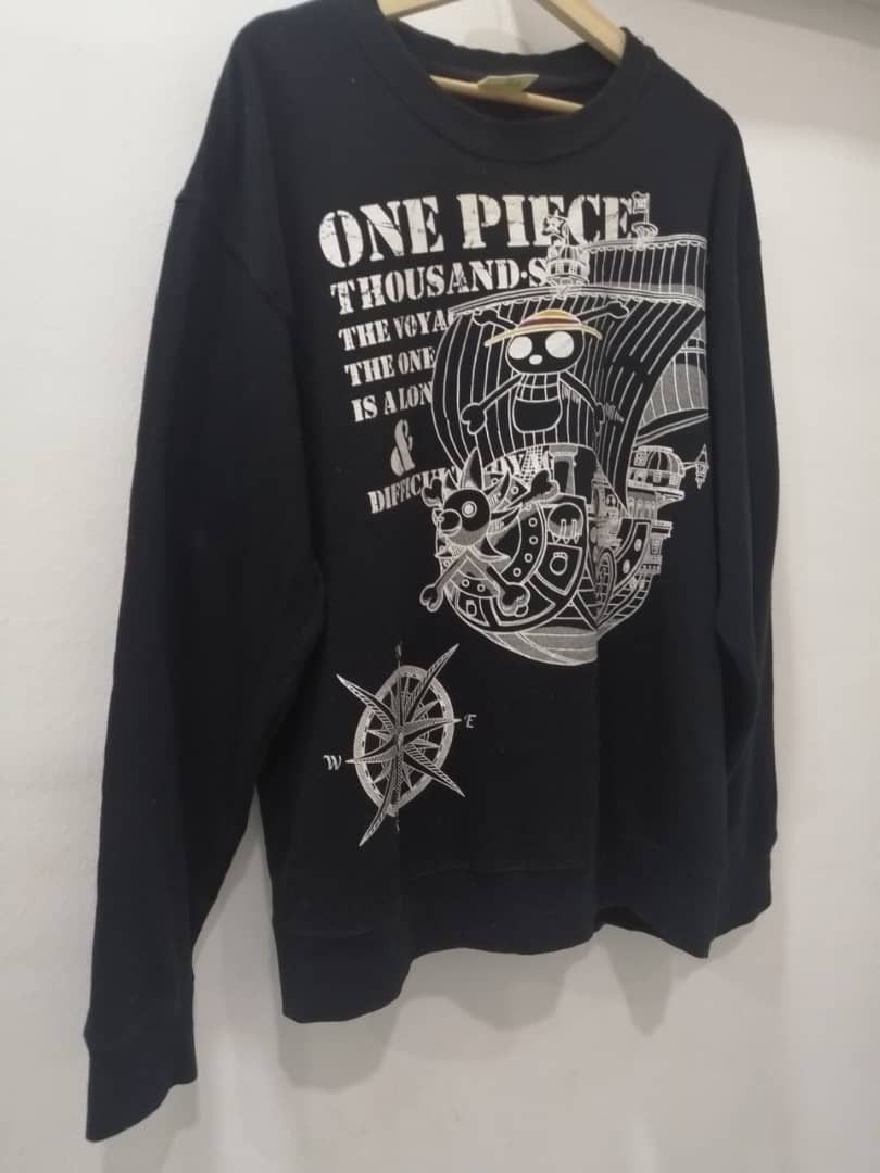 Japanese Brand × One Piece Vintage One Piece Sweatshirt Printed Rare Size US XXL / EU 58 / 5 - 2 Thumbnail